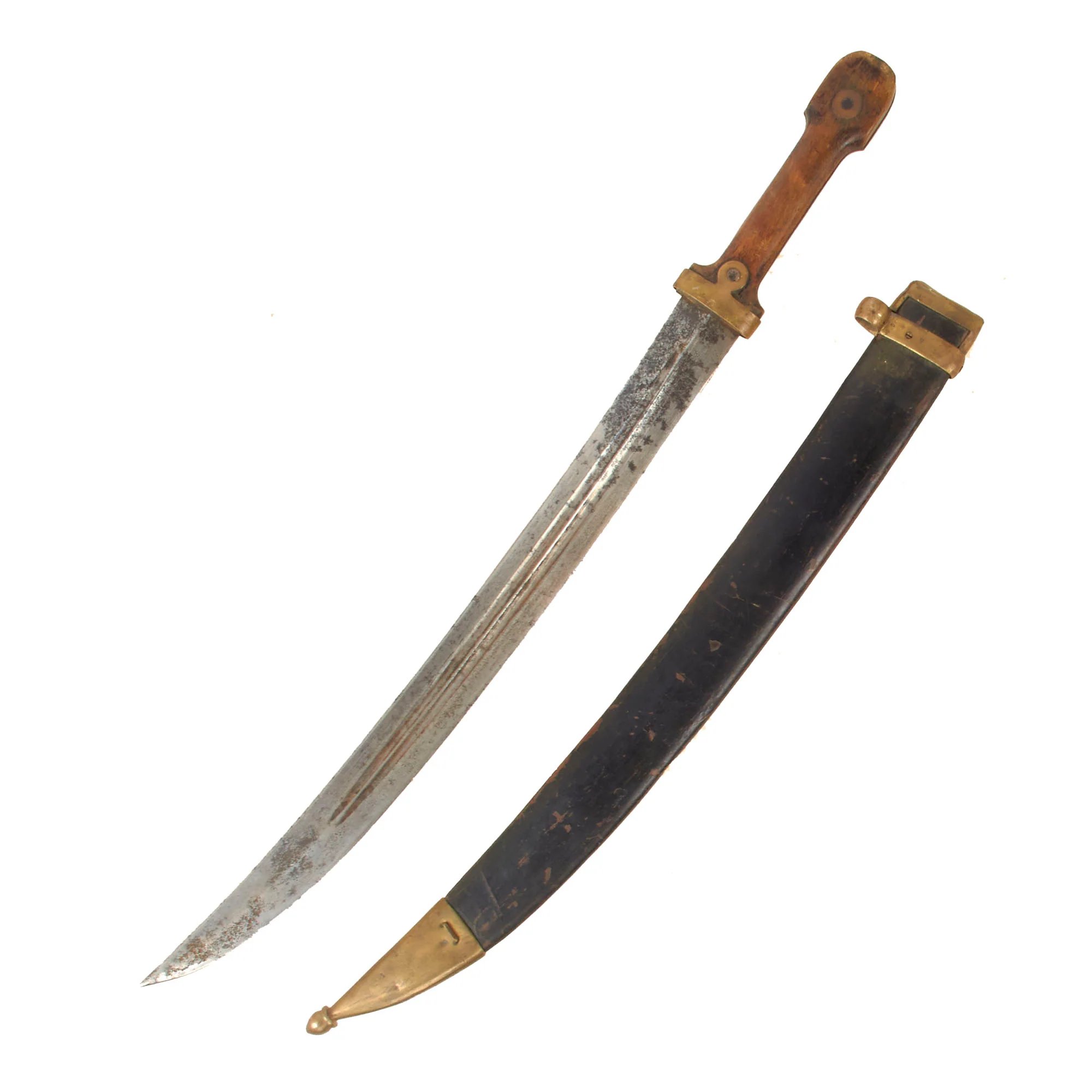 Original Imperial Russian WWI M1907 'Bebut' Artillery Kindjal Short Sword with Matching Scabbard - Dated 1917 — image 2