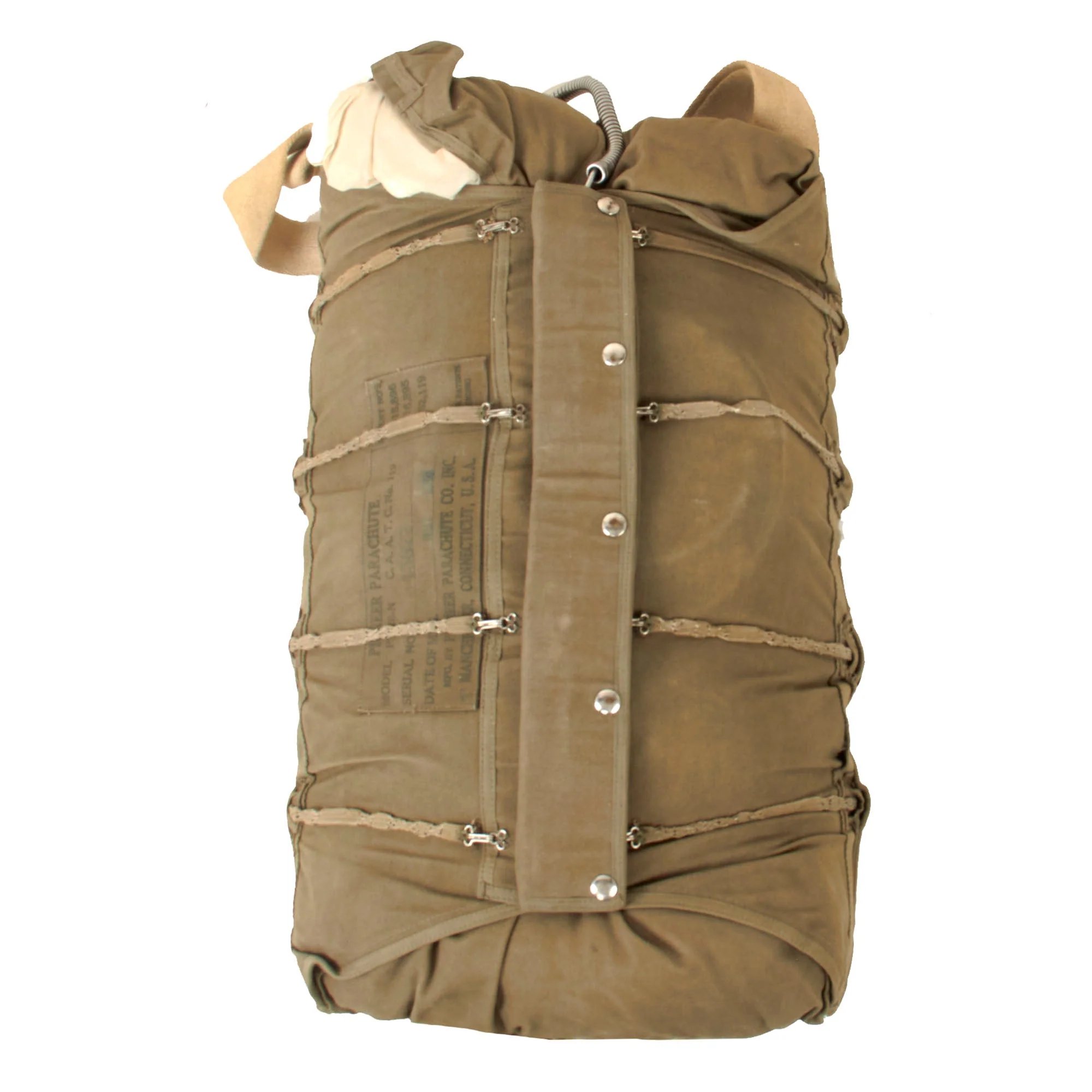 Original U.S. WWII USAAF Pilot Type B-9 Parachute by Pioneer Parachute Company Reissued for Post War Use — image 5