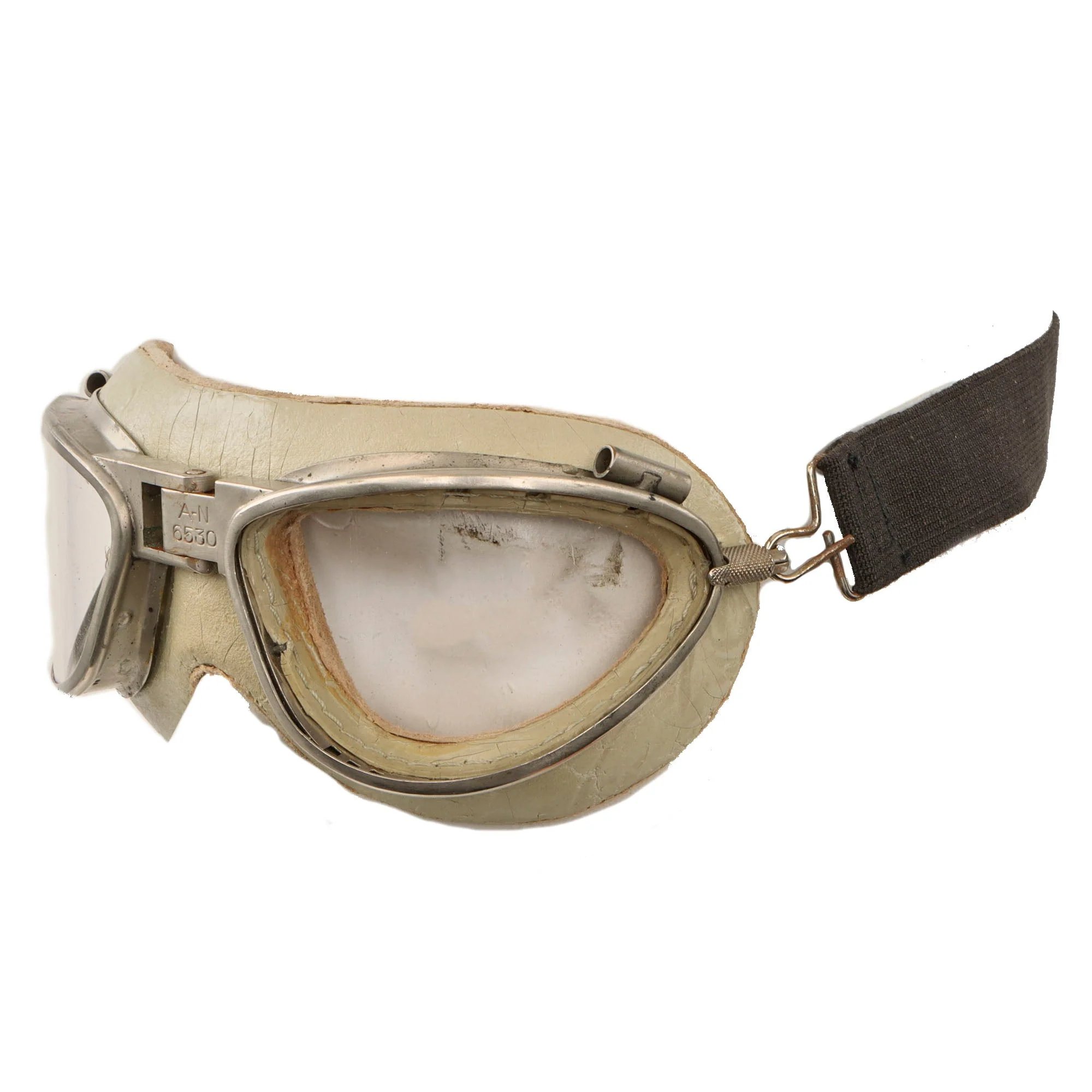 Original U.S. WWII AAF AN-6530 Goggles with Elastic Strap — image 2
