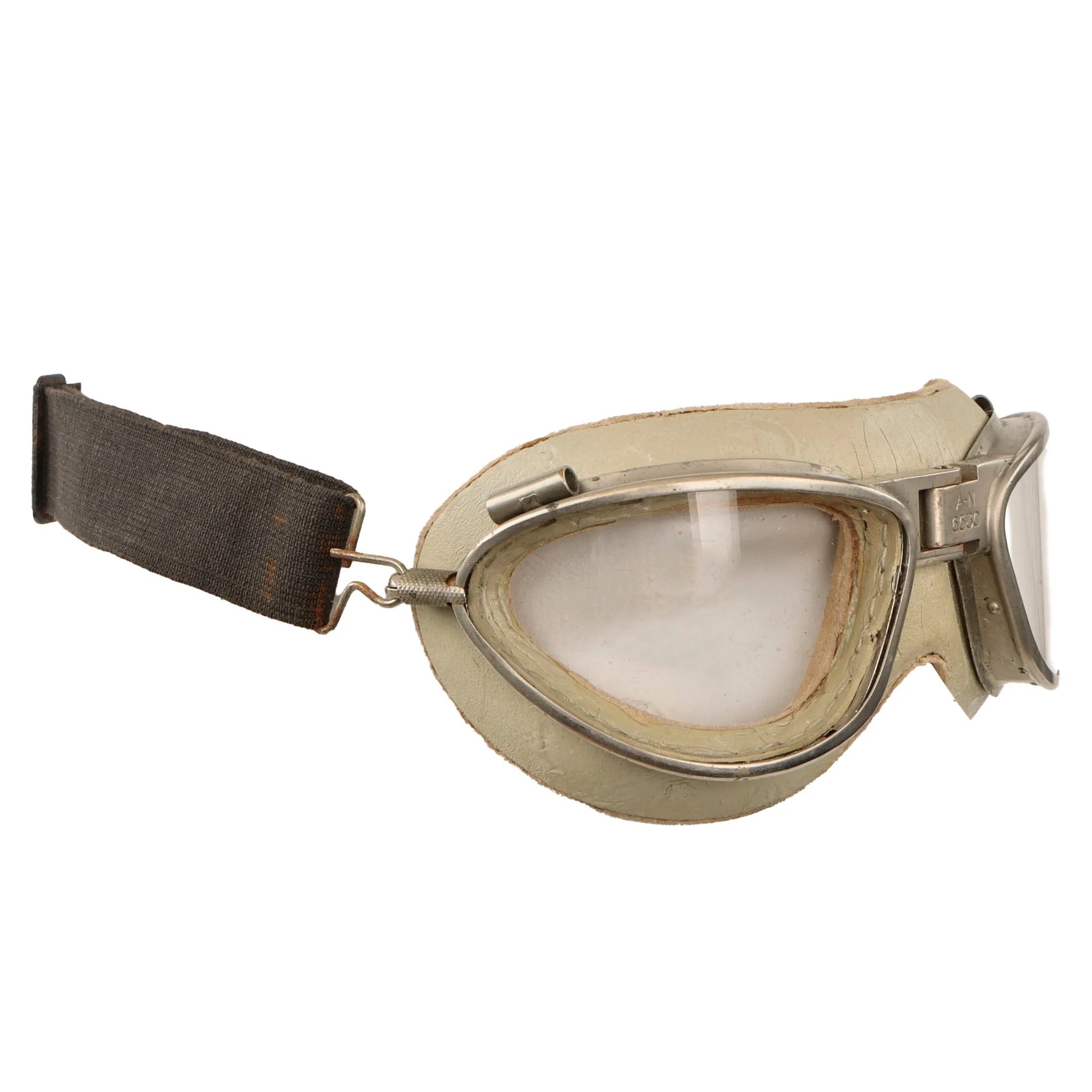 Original U.S. WWII AAF AN-6530 Goggles with Elastic Strap — image 3