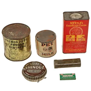 Original U.S. WWII Ration Lot Including Sealed Lemon Juice Powder …