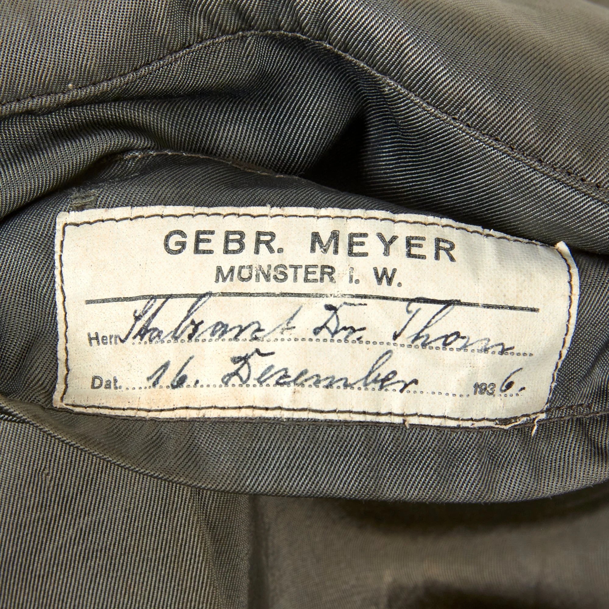 Original German WWII Named Heer Army Medical Academy Oberstarzt Officer M35 Waffenrock Dress Tunic - dated 1936 — image 9