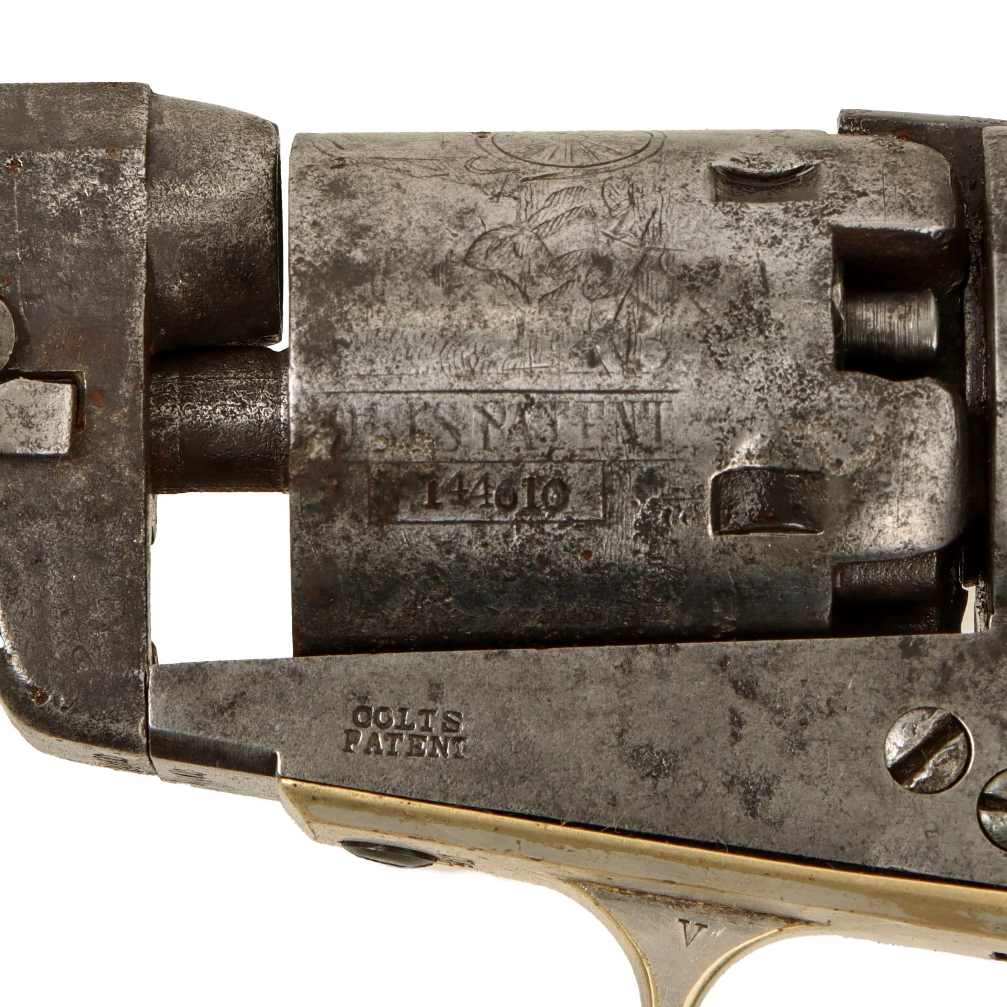 Original U.S. Civil War Colt M1849 .31cal Pocket Percussion Revolver with 6' Barrel Made in 1858 - Serial 144610 — image 12