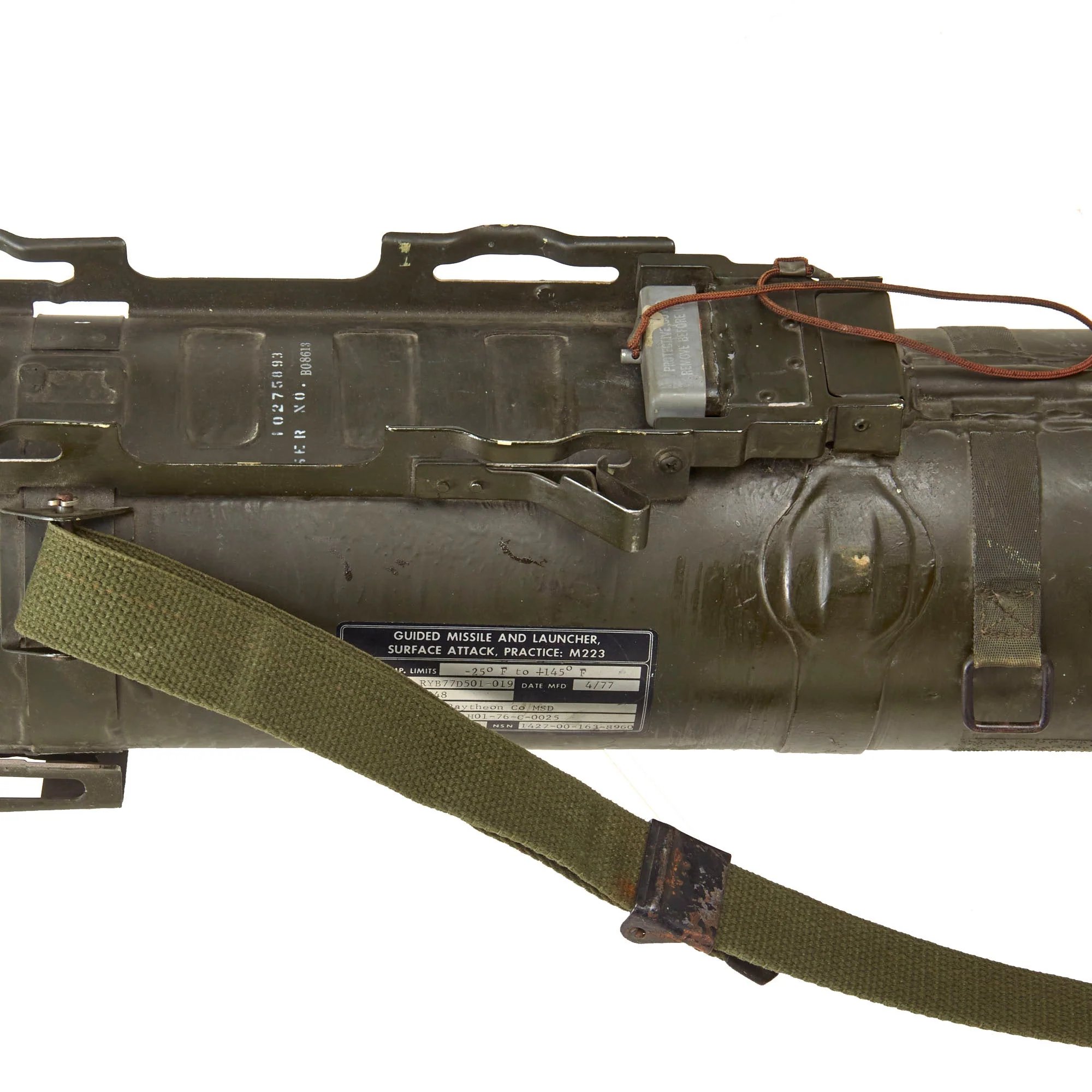 Original U.S. Persian Gulf War Practice M223 M47 Dragon Anti-Tank Guided Missile Launcher - Inert - Dated 1977 — image 8