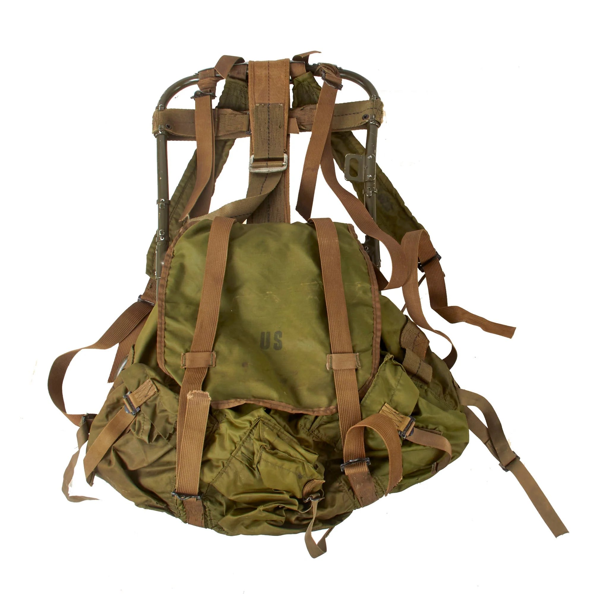 Original U.S. Vietnam War Early 1966 Model Lightweight Rucksack Frame - Dated 1968 - Complete — image 2