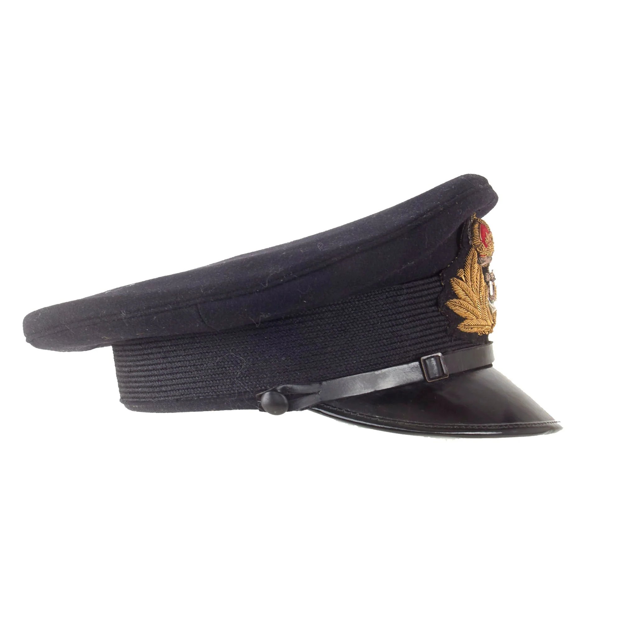 Original Canadian WWII Royal Canadian Navy Officer's Visor Cap by Hamilton Uniform Cap Company - Size 6 ⅝ — image 10