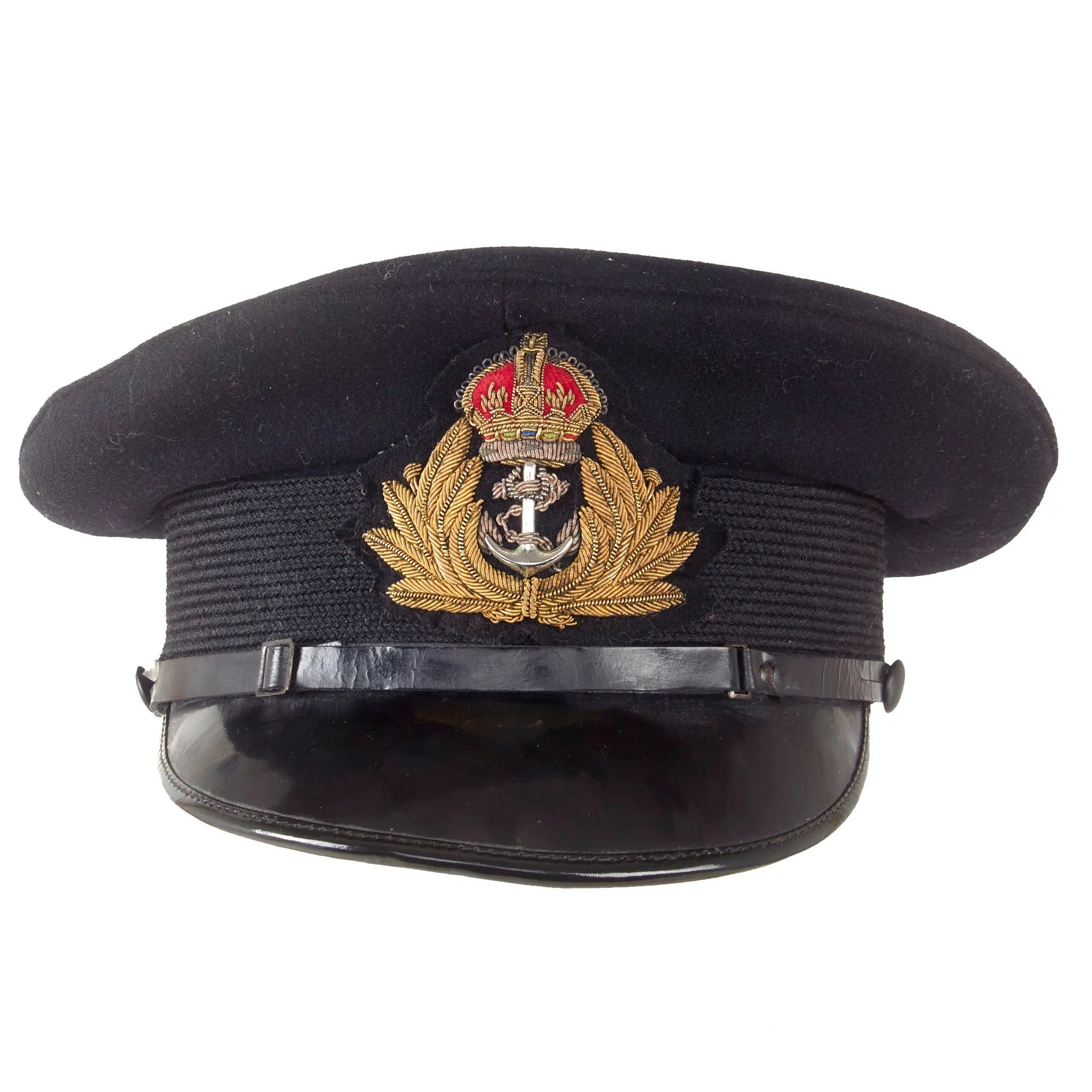 Original Canadian WWII Royal Canadian Navy Officer's Visor Cap by Hamilton Uniform Cap Company - Size 6 ⅝ — image 12