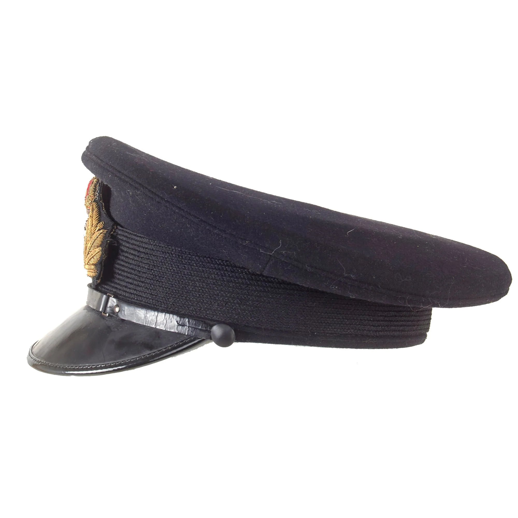 Original Canadian WWII Royal Canadian Navy Officer's Visor Cap by Hamilton Uniform Cap Company - Size 6 ⅝ — image 3