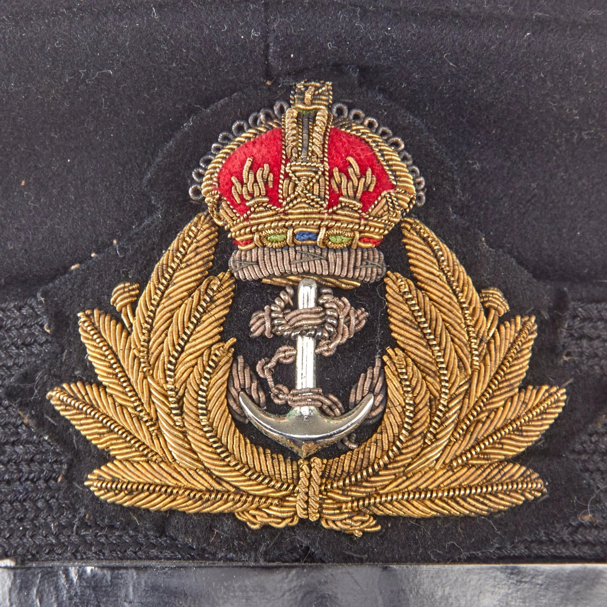 Original Canadian WWII Royal Canadian Navy Officer's Visor Cap by Hamilton Uniform Cap Company - Size 6 ⅝ — image 4