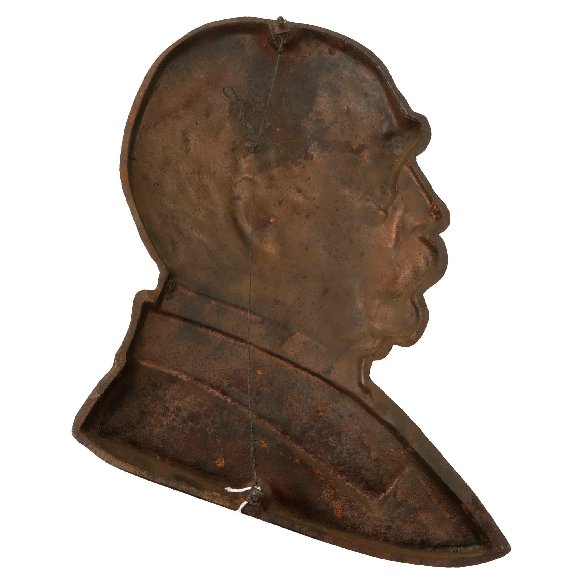 Original Imperial German WWI Era Scarce Bronze Wall Relief Plaque of Otto von Bismarck — image 2