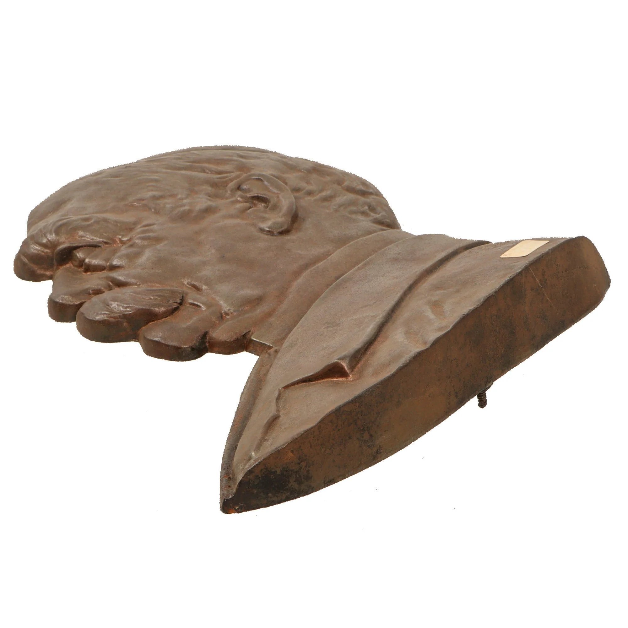 Original Imperial German WWI Era Scarce Bronze Wall Relief Plaque of Otto von Bismarck — image 5