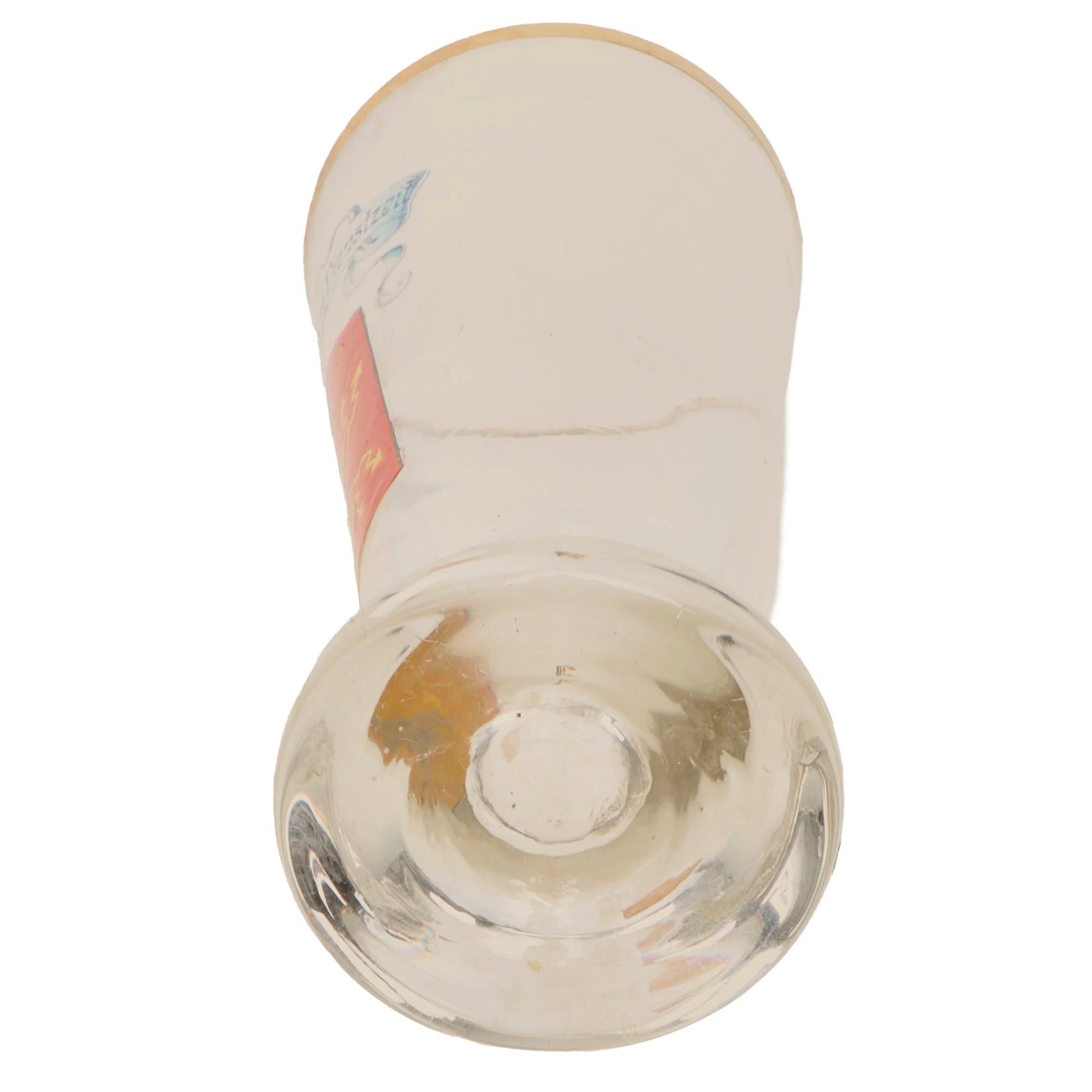 Original Imperial German WWI Signals Unit Pilsner Glass with Painted Shoulder Board - Zur Erinnerung a. m. Dienstzeit — image 5