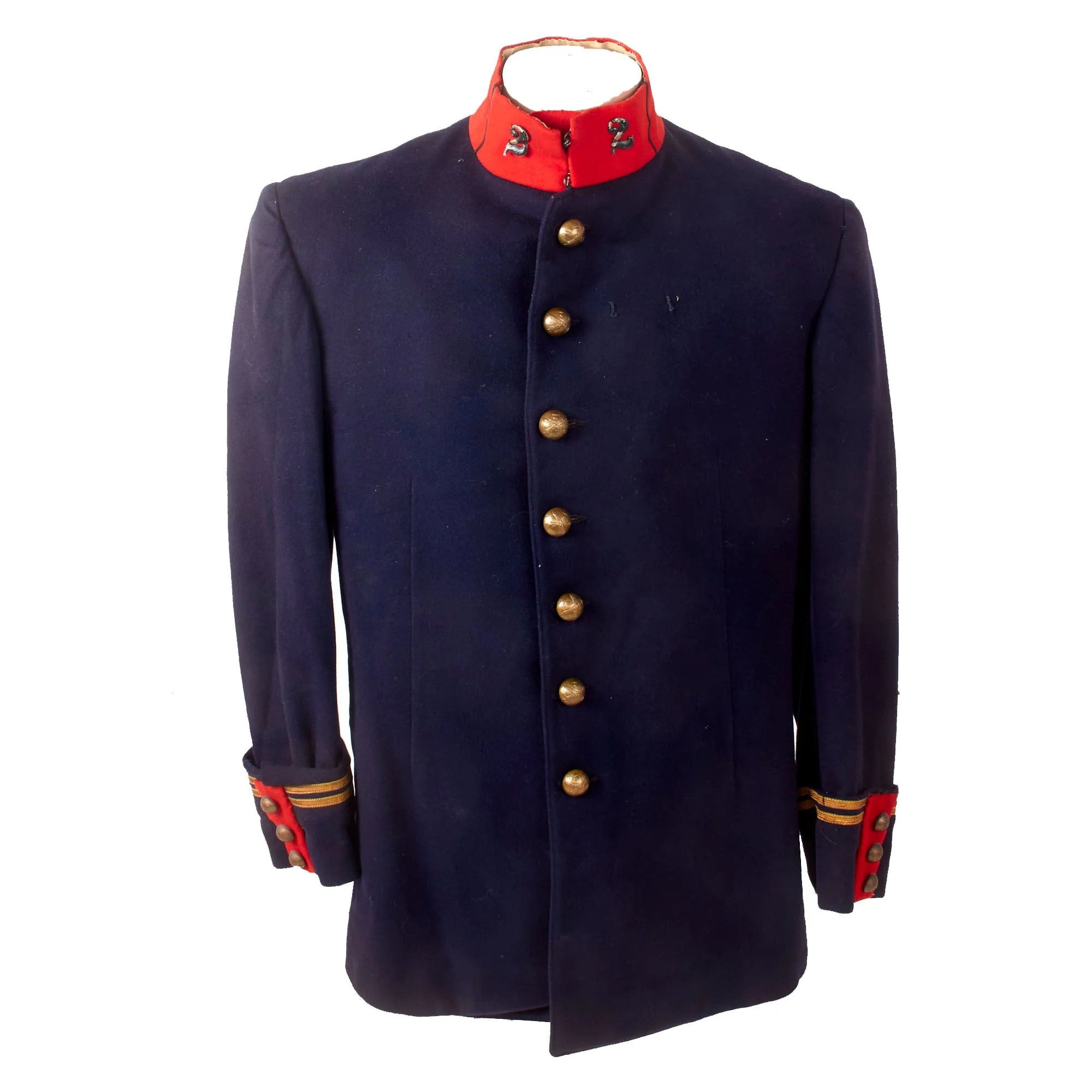 Original French Pre-WWI Army Officer's 2e Régiment d'Artillerie 2nd Field Artillery Regiment Lieutenant's Uniform Tunic with Great Markings — image 14