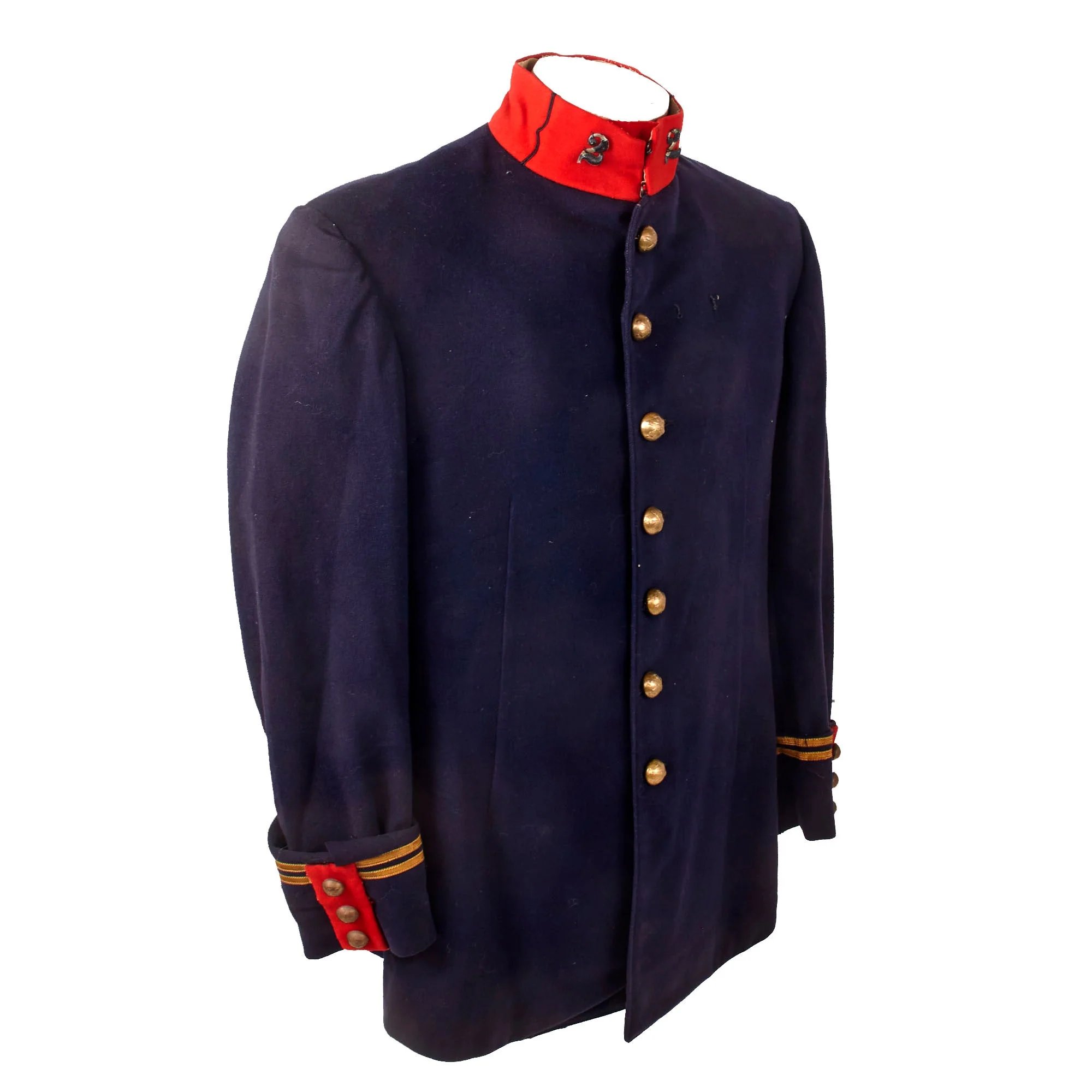Original French Pre-WWI Army Officer's 2e Régiment d'Artillerie 2nd Field Artillery Regiment Lieutenant's Uniform Tunic with Great Markings — image 3