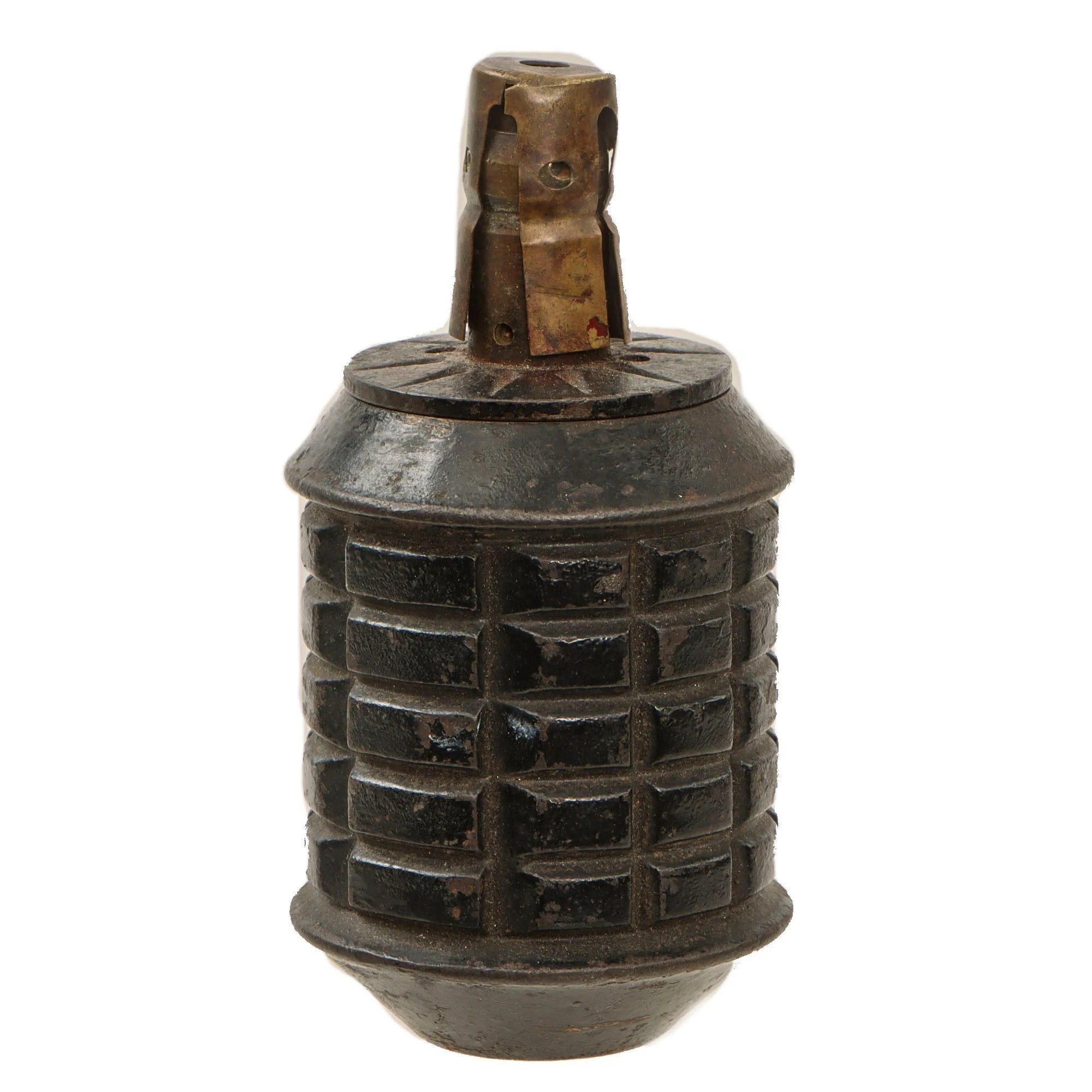 Original Japanese WWII Type 97 Inert Fragmentation Hand Grenade with Fuse - Dated 1941 — image 3