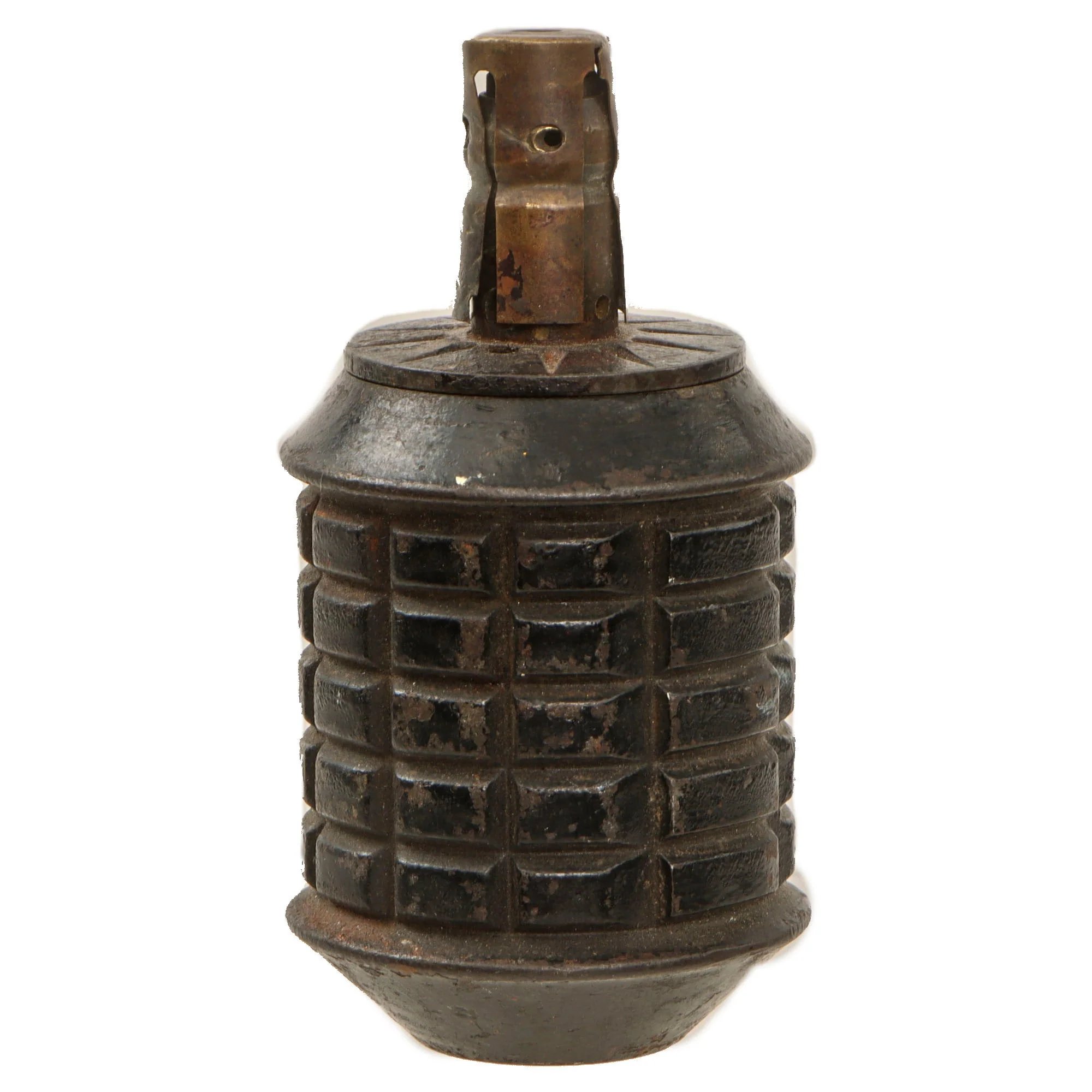 Original Japanese WWII Type 97 Inert Fragmentation Hand Grenade with Fuse - Dated 1941 — image 4