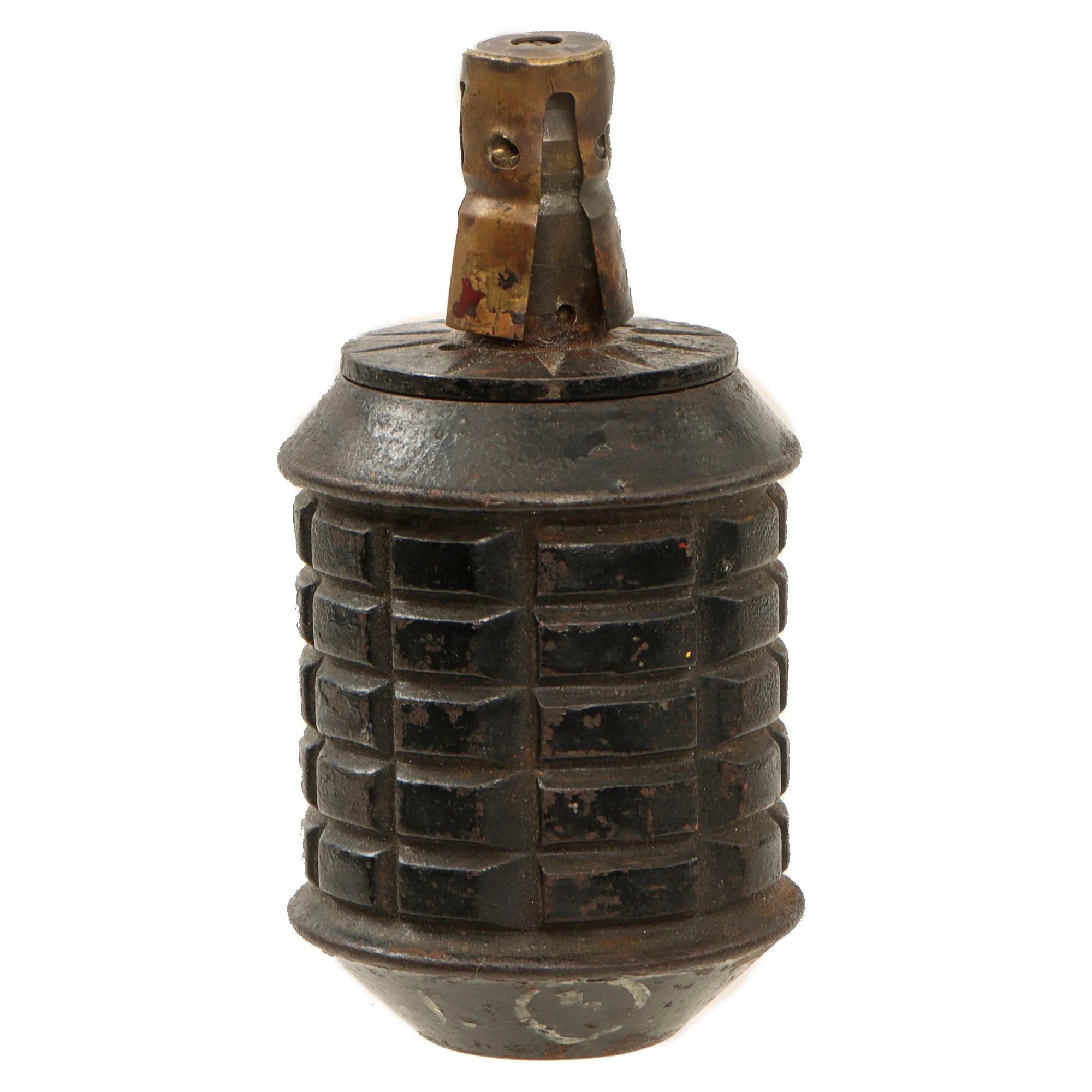 Original Japanese WWII Type 97 Inert Fragmentation Hand Grenade with Fuse - Dated 1941 — image 6