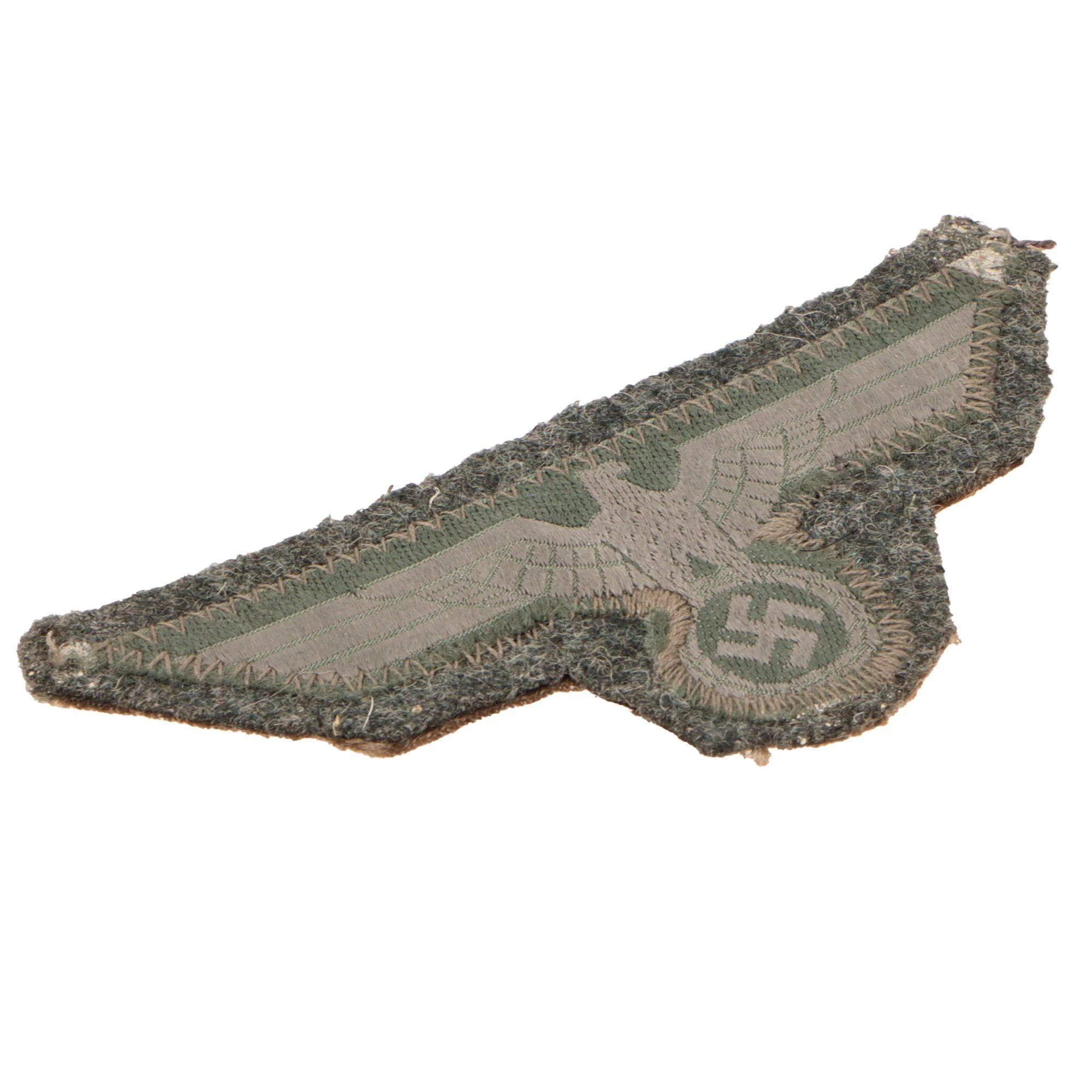 Original German WWII Heer Army EM/NCO BeVO Breast Eagle - Field Uniform Cutoff — image 3