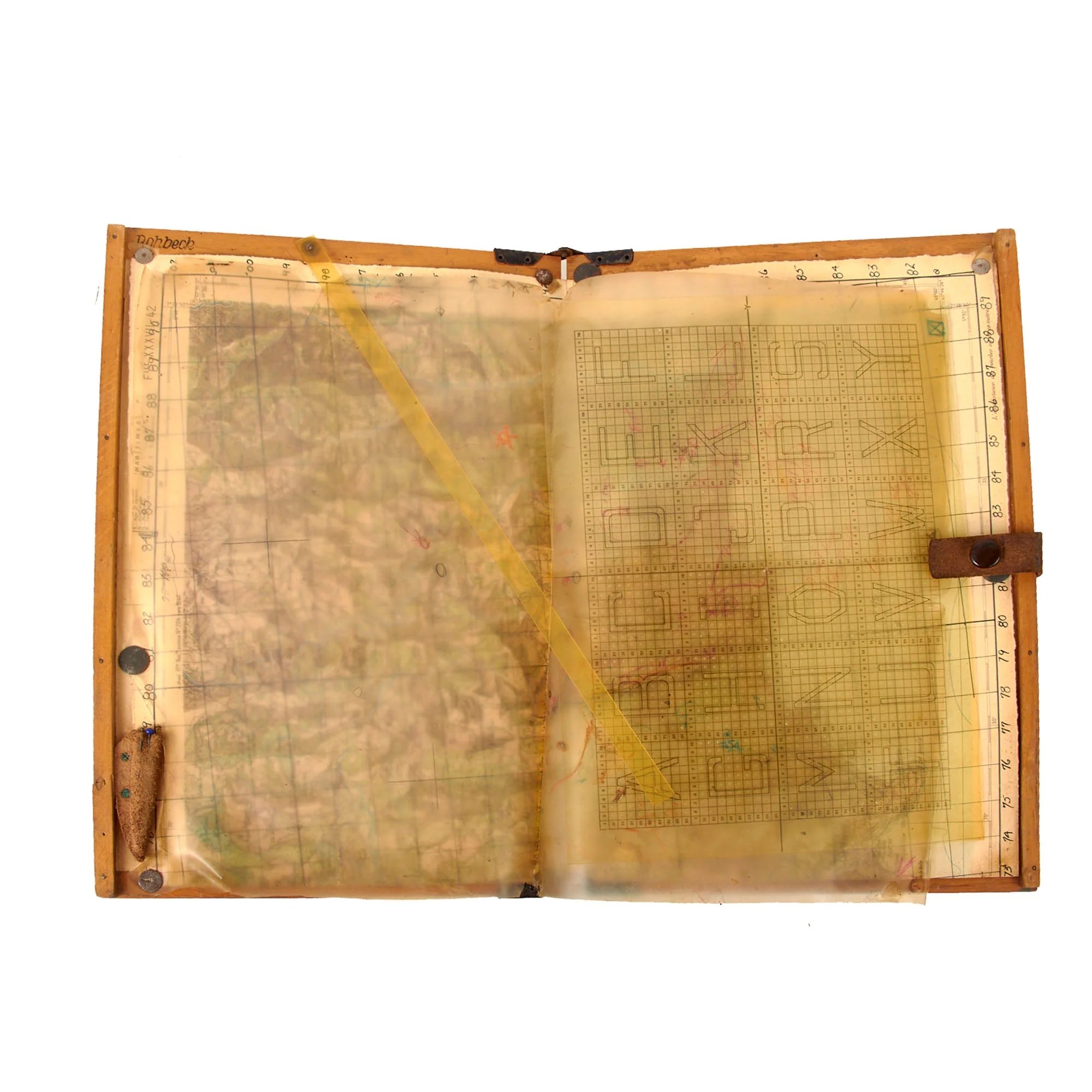 Original U.S. WWII First Special Service Force FSSF 2nd Regiment Commander A2 Jacket, Officer's Visor Caps & Captured German Map Set of Lieutenant Colonel Robert Simeon Moore - 2nd Battalion, 2nd FSSF Regiment Commander — image 5