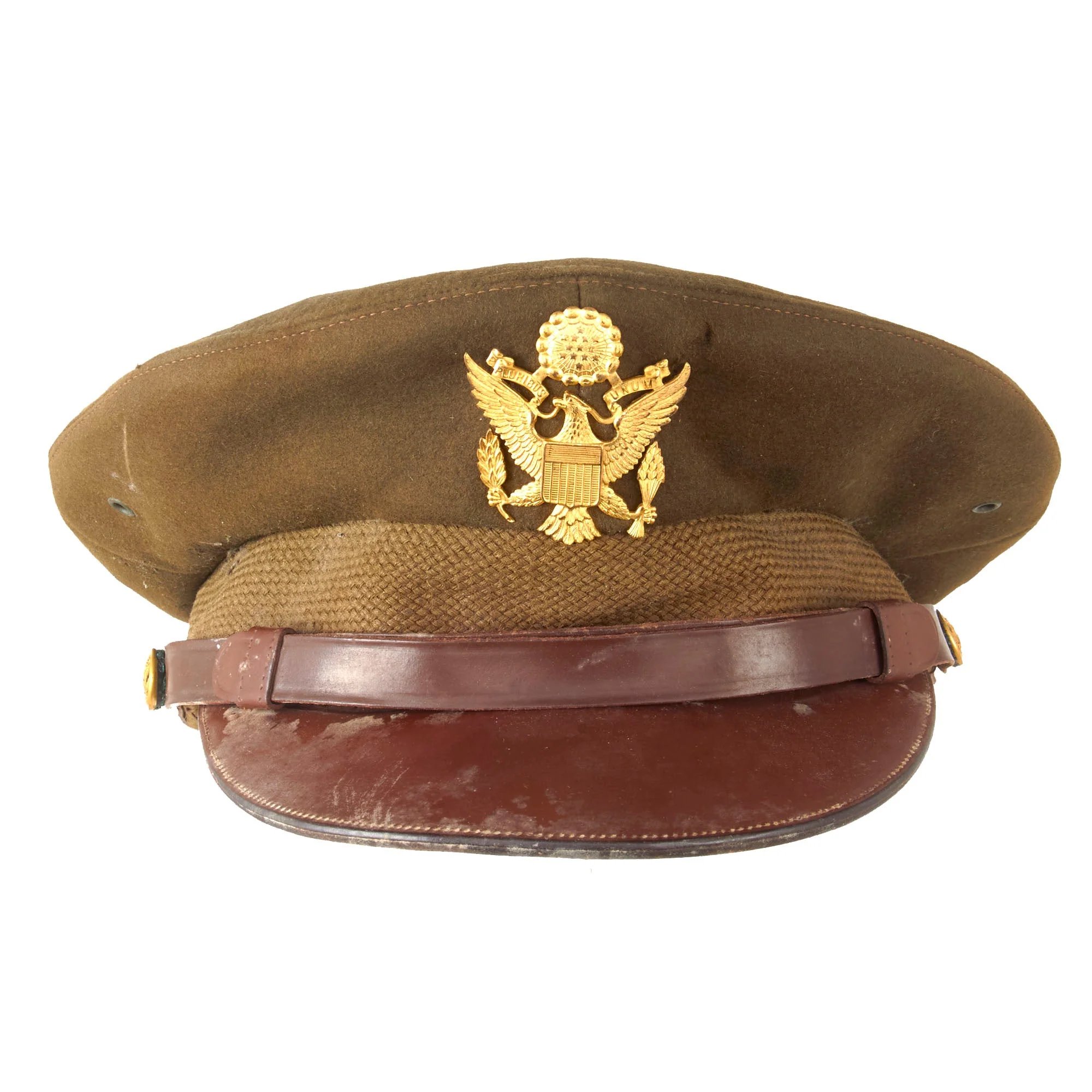 Original U.S. WWII First Special Service Force FSSF 2nd Regiment Commander A2 Jacket, Officer's Visor Caps & Captured German Map Set of Lieutenant Colonel Robert Simeon Moore - 2nd Battalion, 2nd FSSF Regiment Commander — image 6