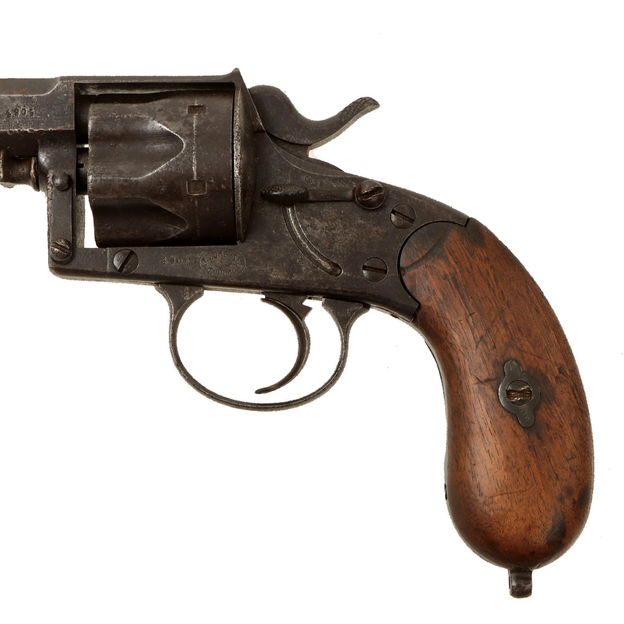 Original Imperial German M1883 Reichsrevolver by Franz von Dreyse with Regiment Markings - Matching Serial 4905 — image 14