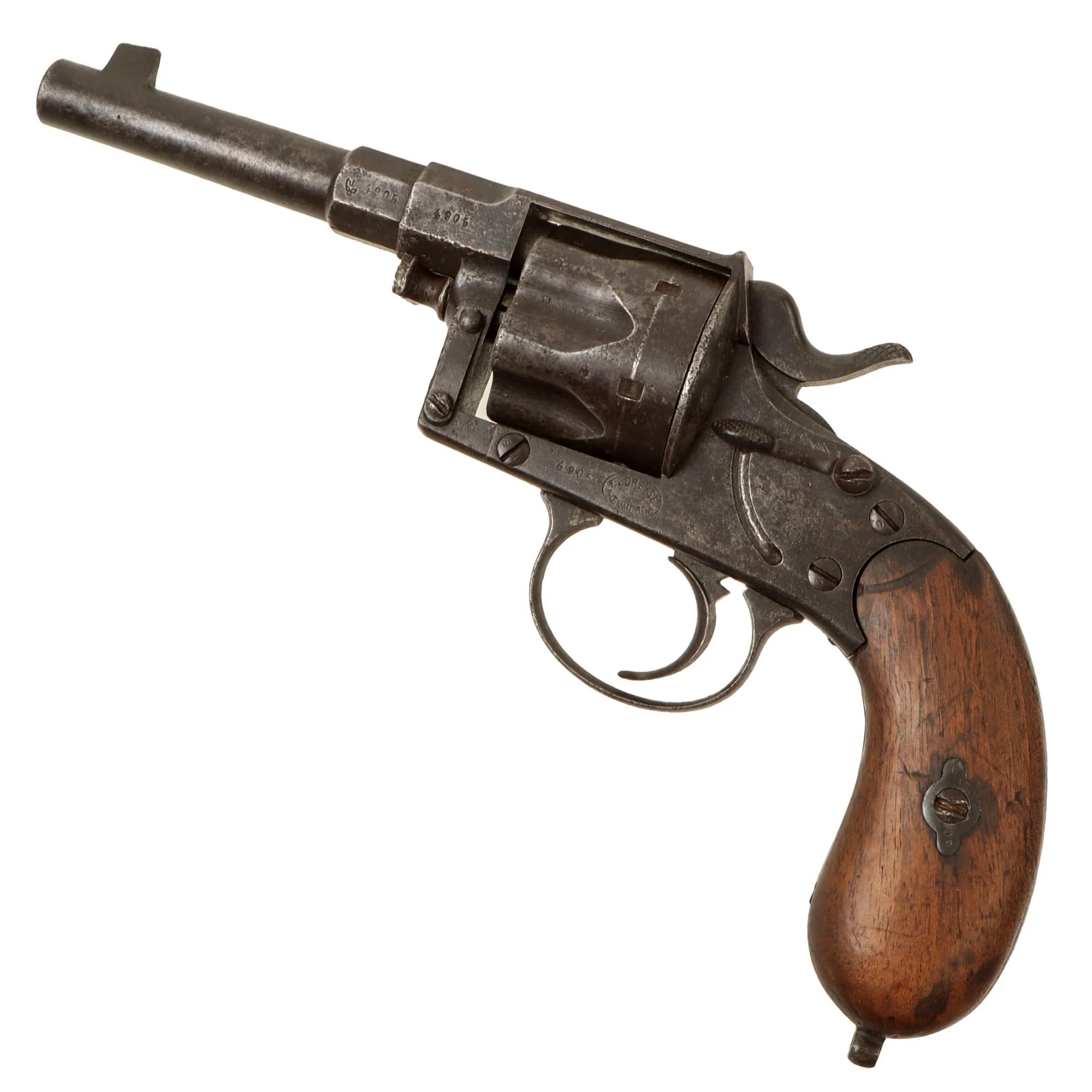 Original Imperial German M1883 Reichsrevolver by Franz von Dreyse with Regiment Markings - Matching Serial 4905 — image 3