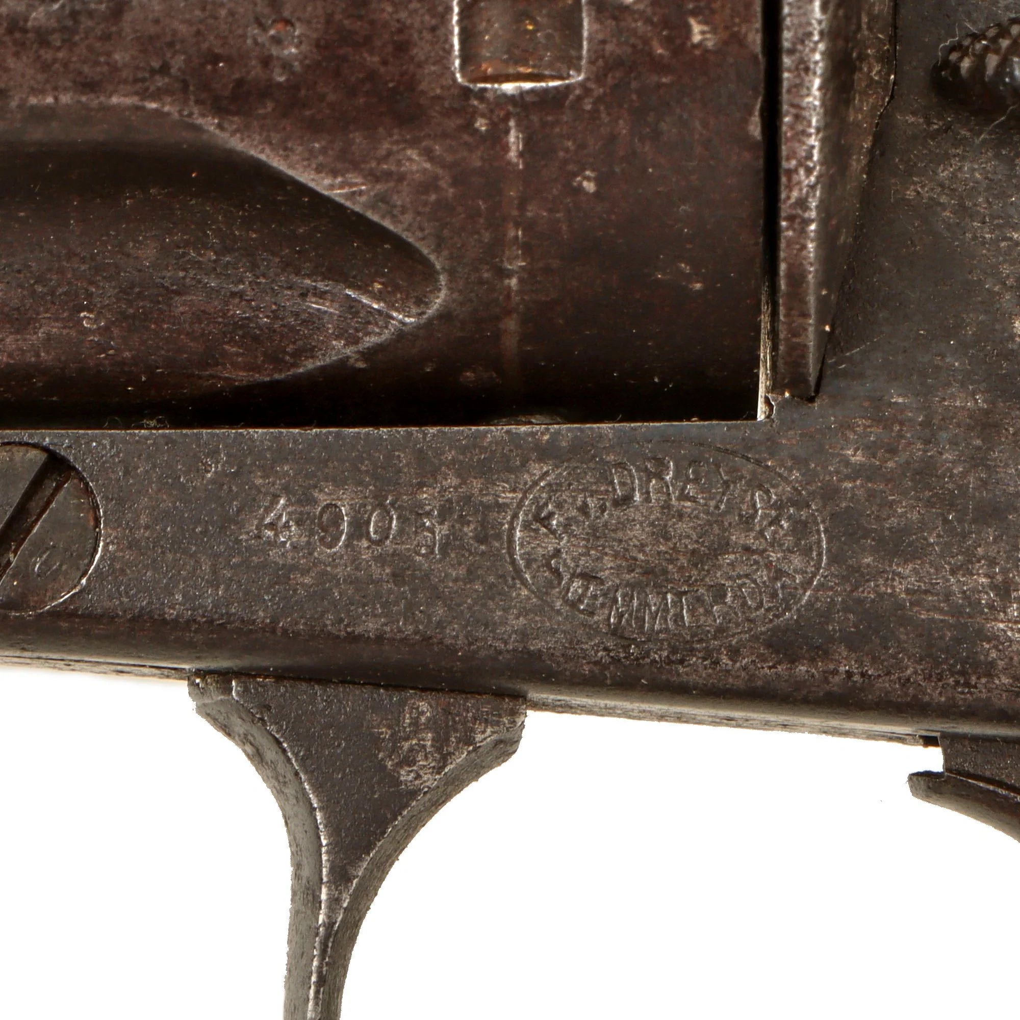 Original Imperial German M1883 Reichsrevolver by Franz von Dreyse with Regiment Markings - Matching Serial 4905 — image 6