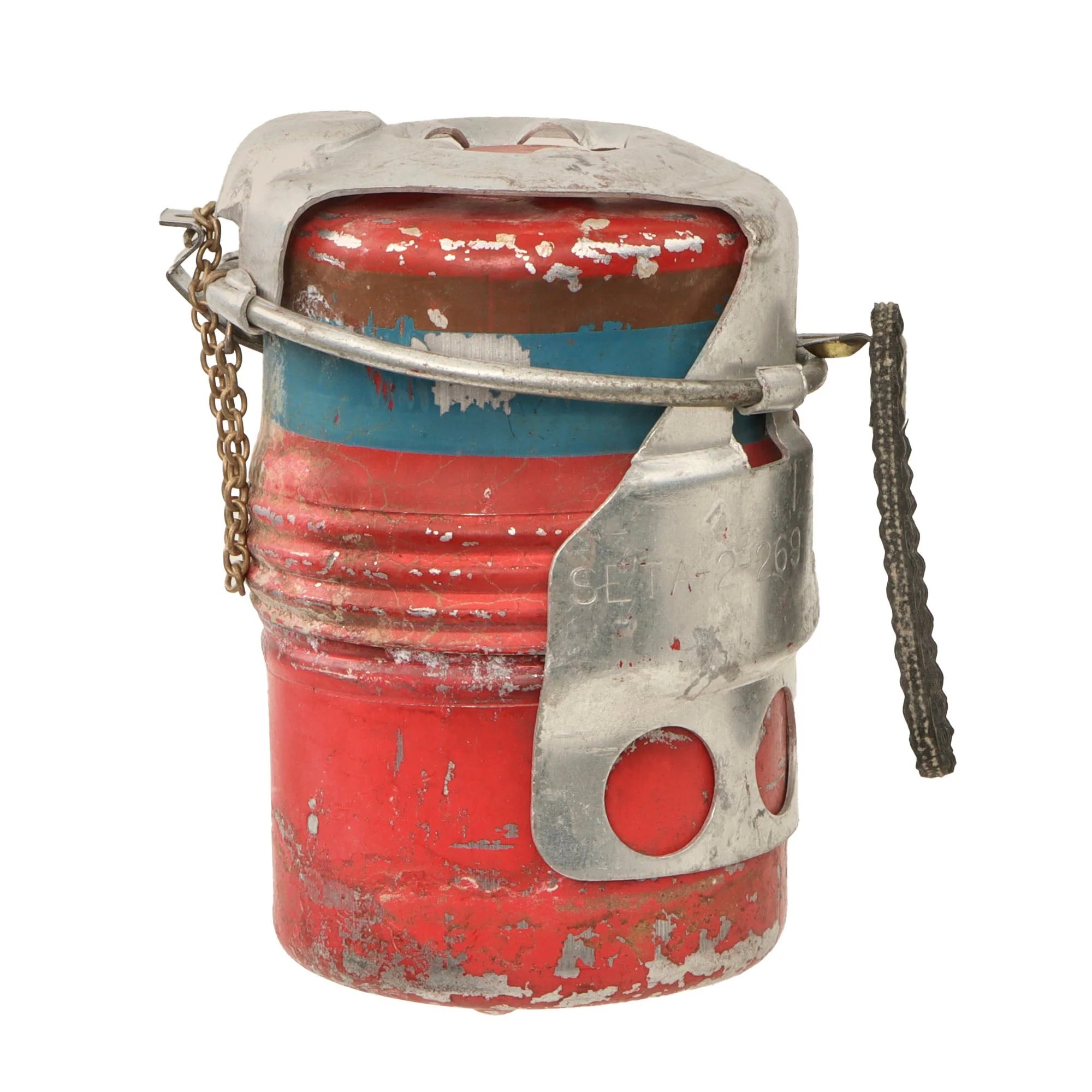 Original Italian WWII Model 35 Red Devil Grenade by Societa Romana - Bomba a Mano Mod. 35 - Dated 1990 — image 5