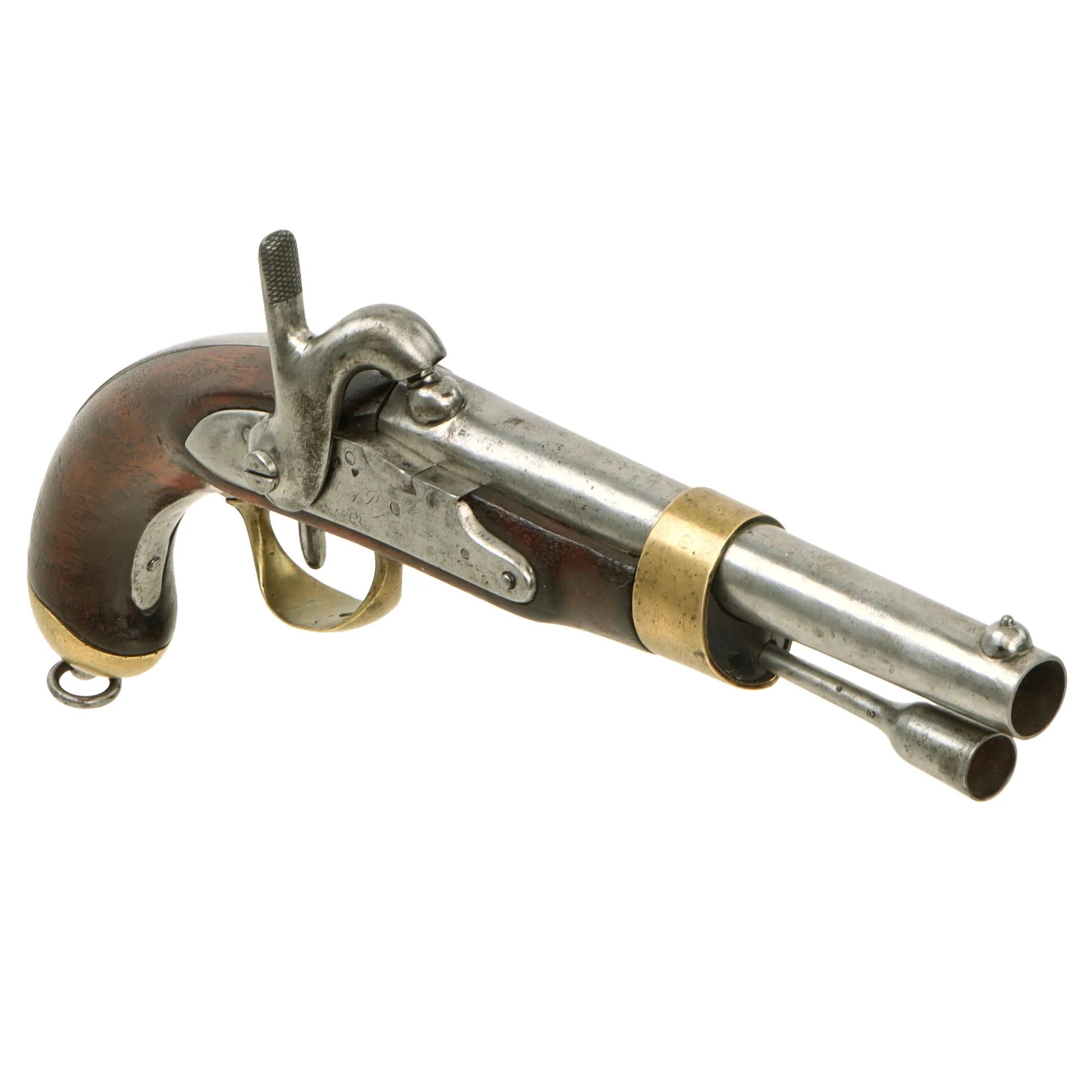 Original U.S. Civil War Era French Navy Modèle 1822T bis Percussion Converted Pistol — image 4