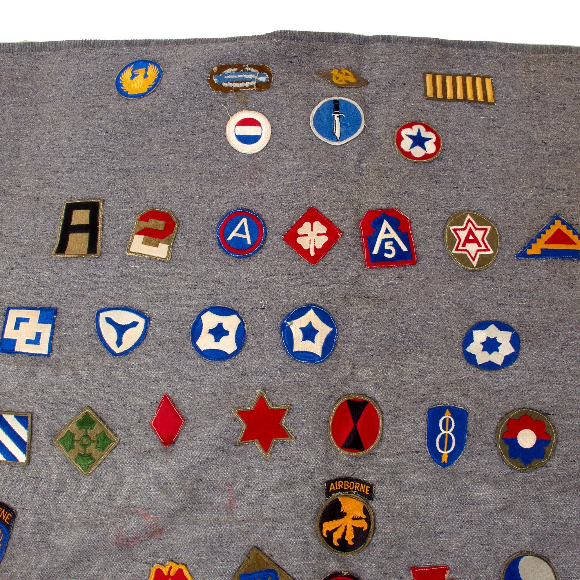 Original U.S. WWII Captured Japanese Naval Landing Forces Issue 130-Patch Souvenir Patch Blanket with Data Tag - 60 x 84' — image 13