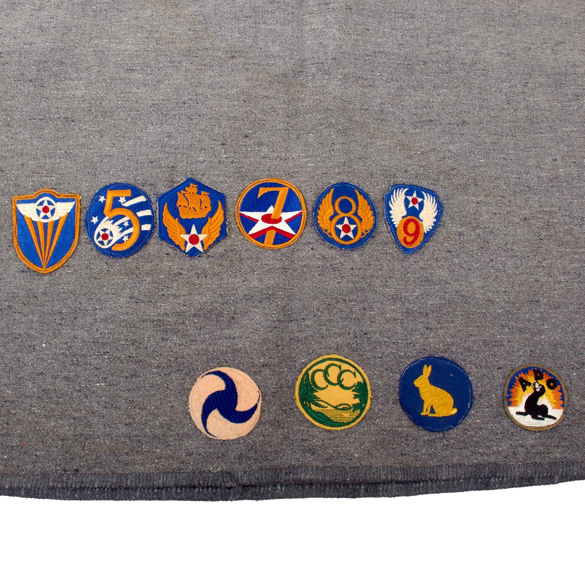 Original U.S. WWII Captured Japanese Naval Landing Forces Issue 130-Patch Souvenir Patch Blanket with Data Tag - 60 x 84' — image 5
