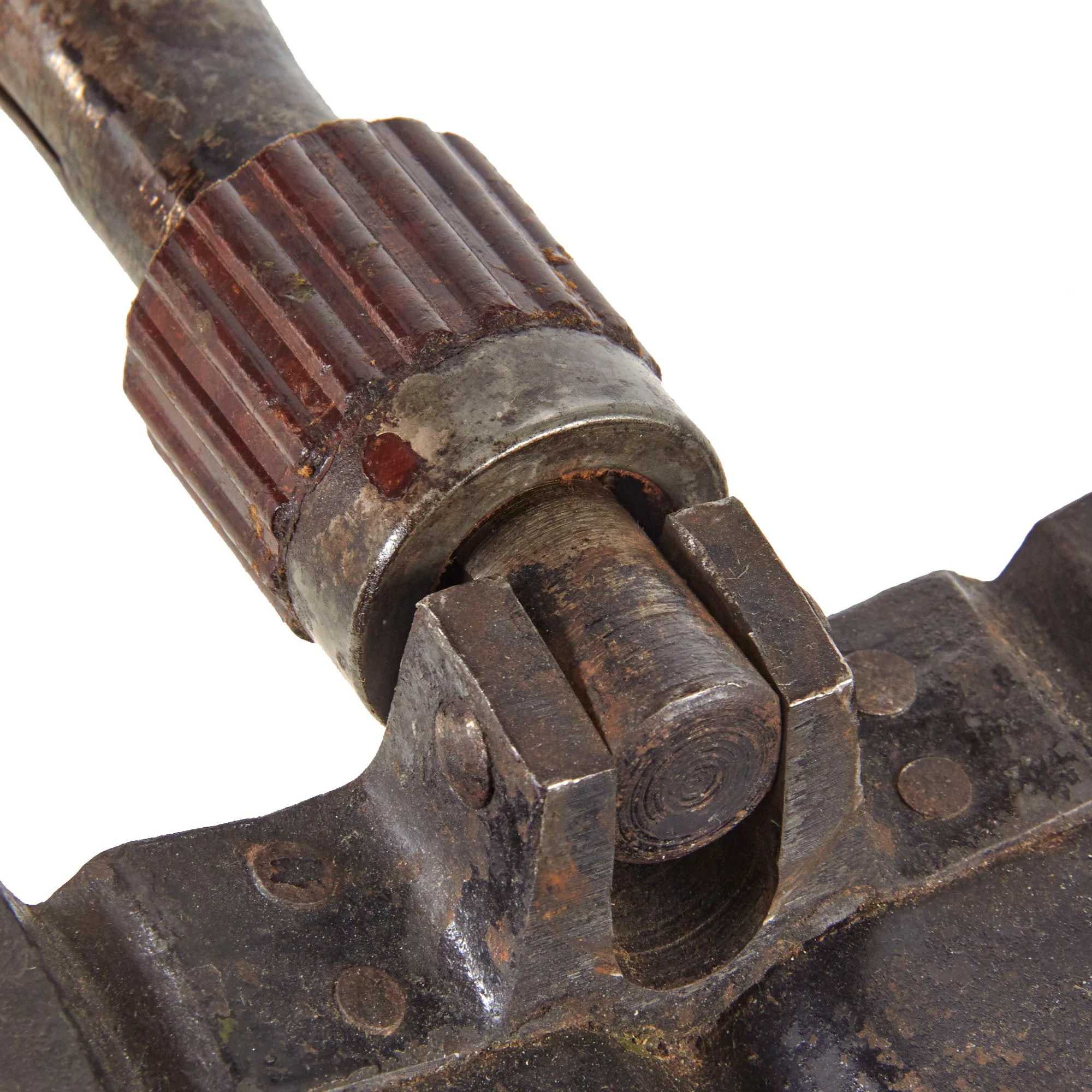 Original German WWII Pair of Two Folding Shovels Klappspaten with Maker Markings — image 4