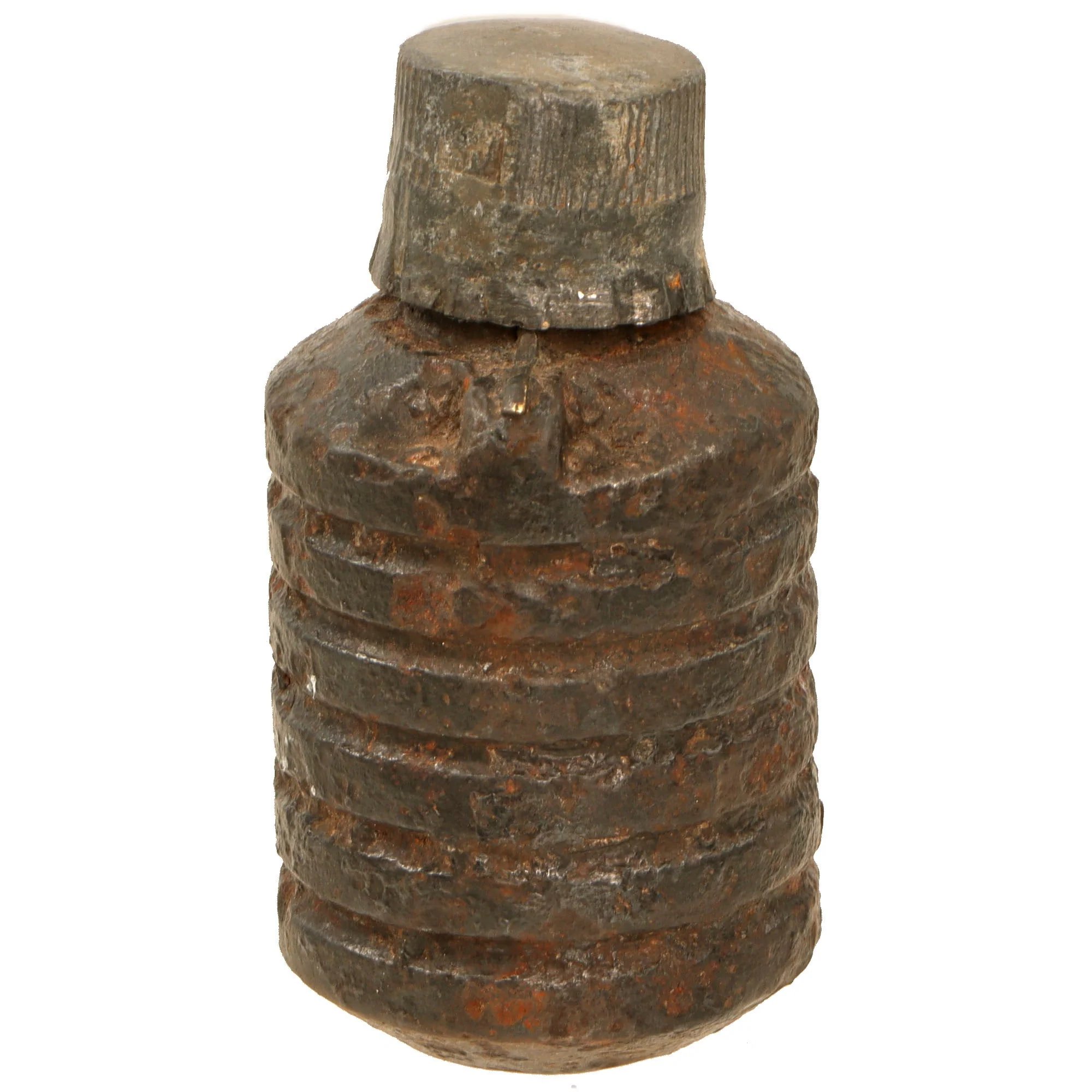 Original Imperial Japanese Inert Type 23 Fragmentation Grenade with Original Fuze Cover - Very Rare — image 3