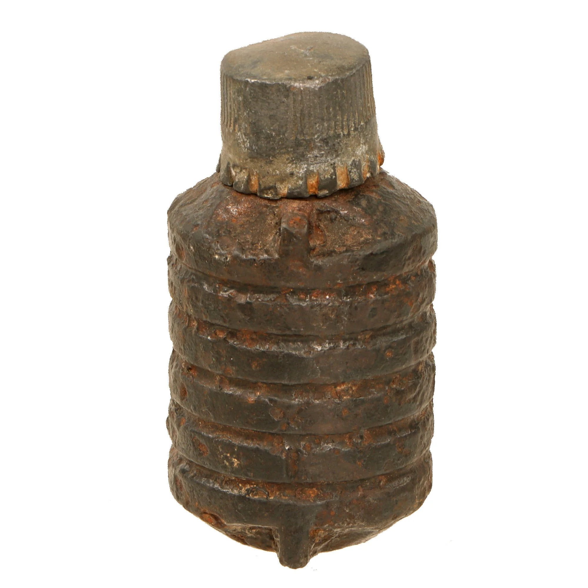 Original Imperial Japanese Inert Type 23 Fragmentation Grenade with Original Fuze Cover - Very Rare — image 5