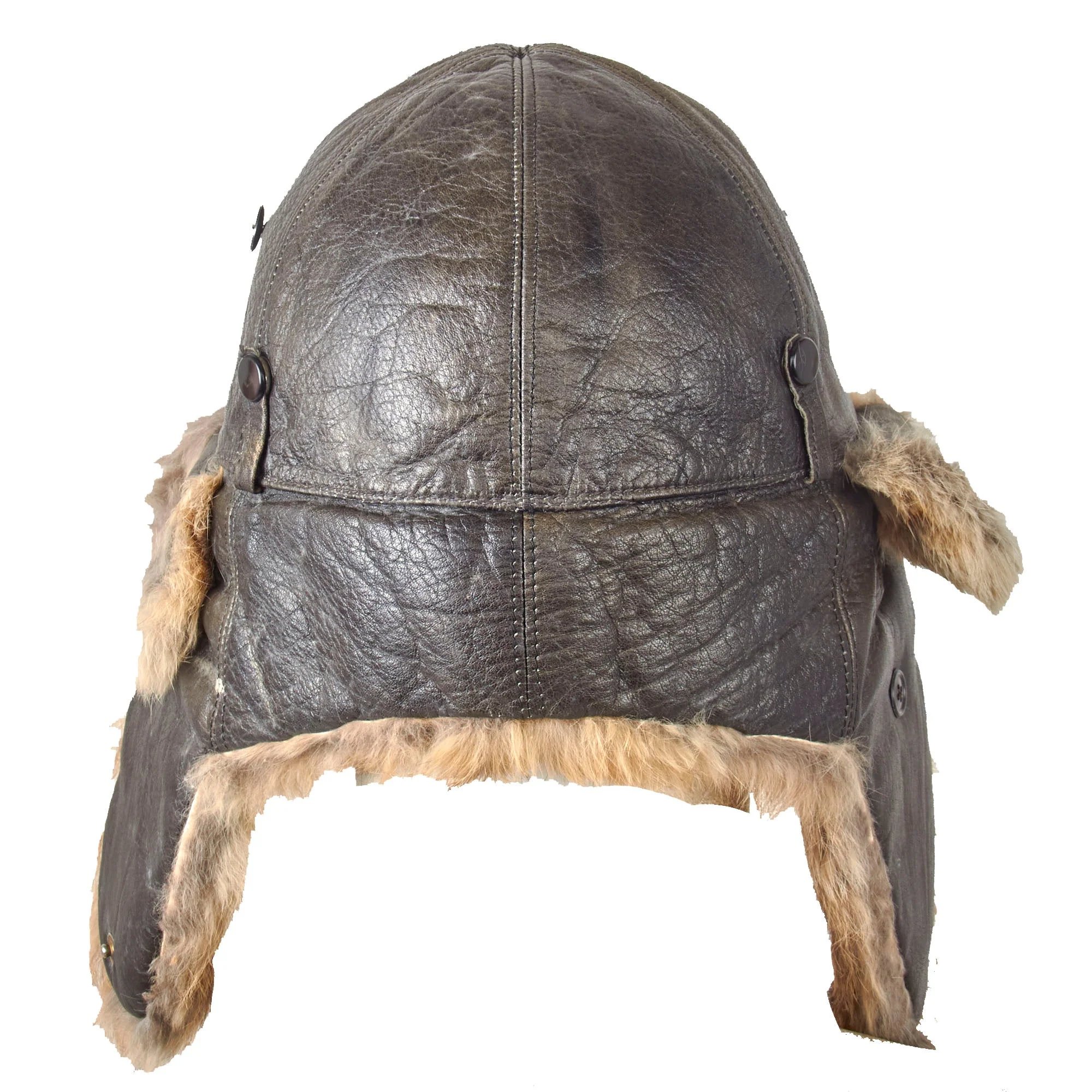 Original Imperial Japanese WWII Era Private Purchase Winter Flight Helmet — image 6