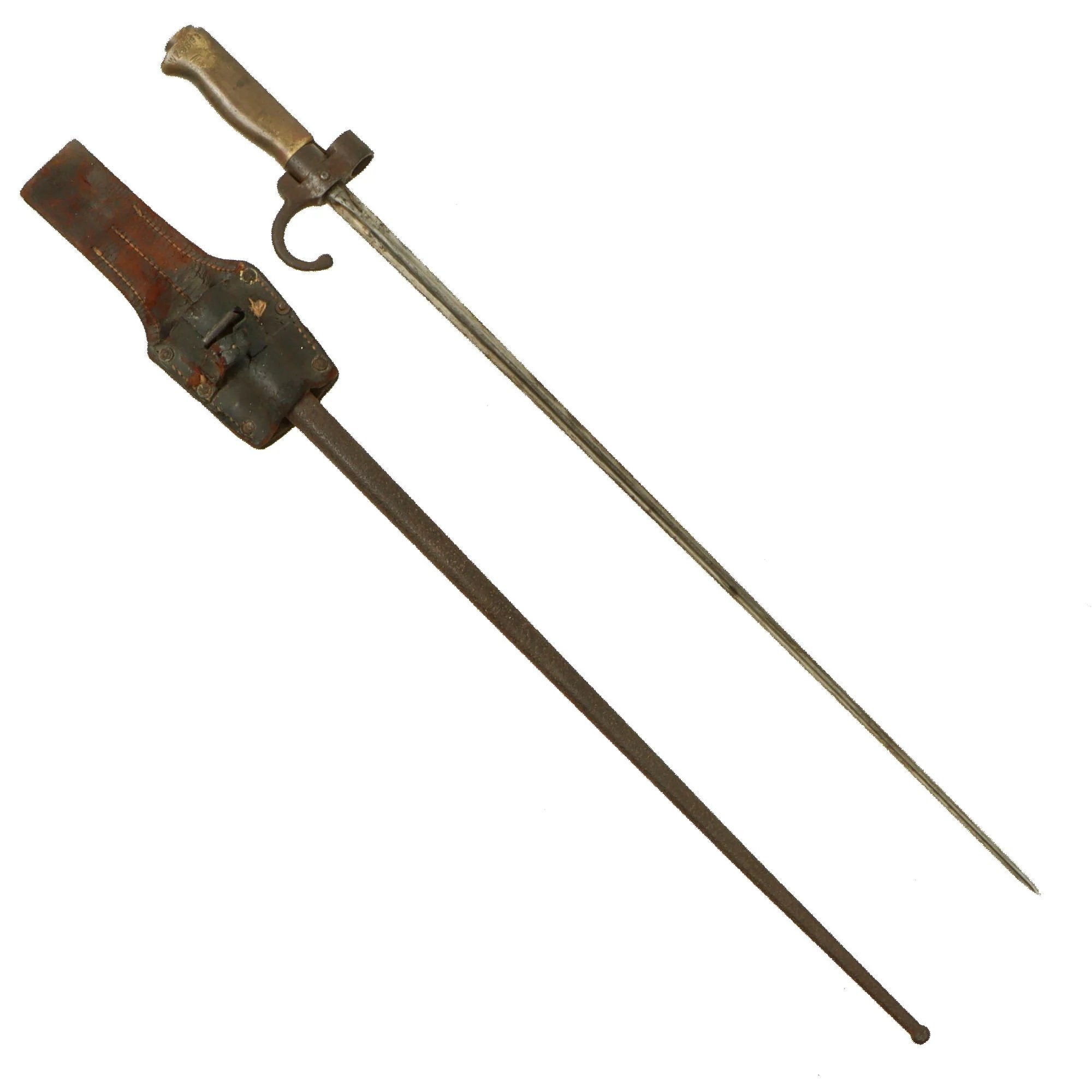 Original Polish Pre-WWII Haller's Army WZ86/93 Lebel Bayonet with Scabbard & Polish Frog — image 2