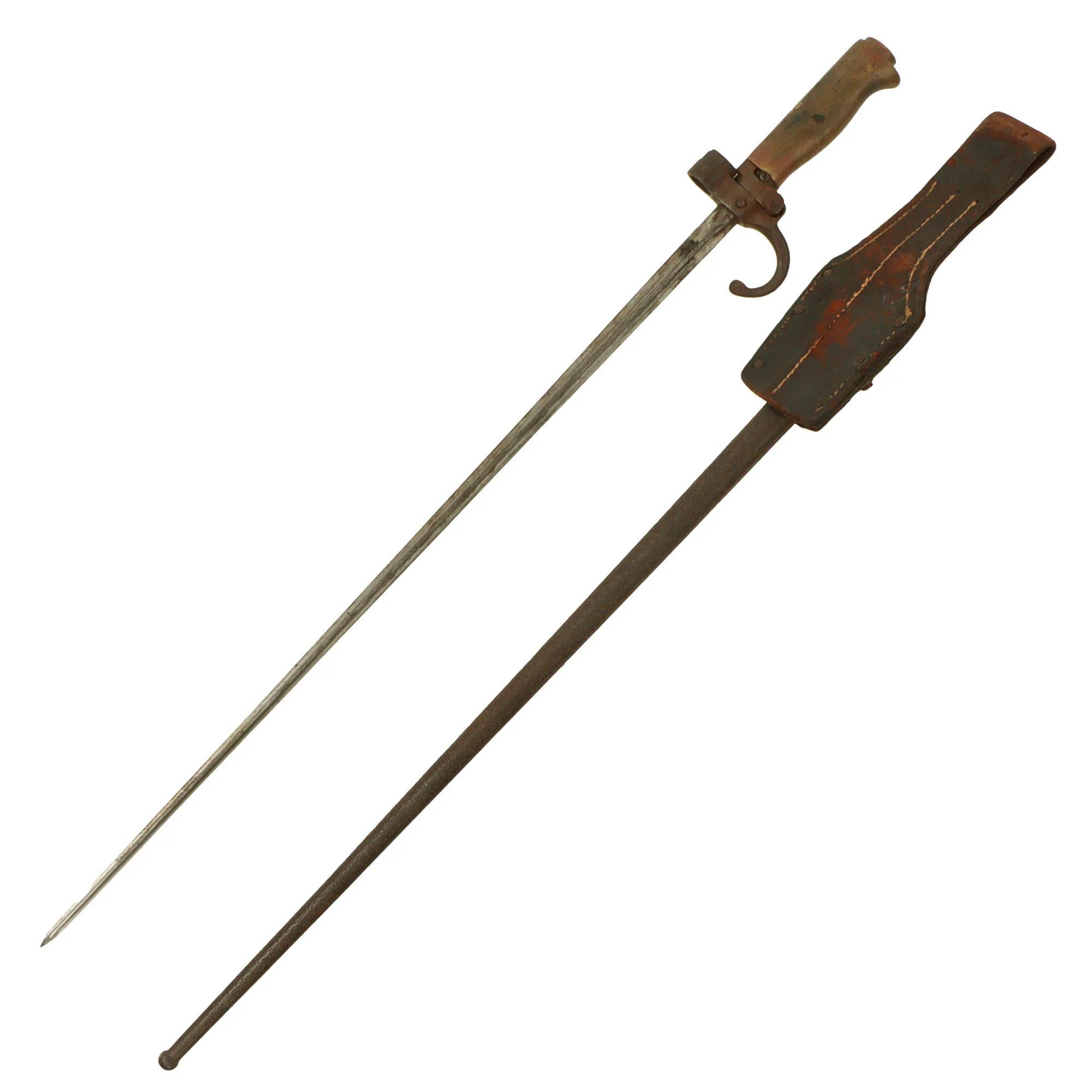 Original Polish Pre-WWII Haller's Army WZ86/93 Lebel Bayonet with Scabbard & Polish Frog — image 3