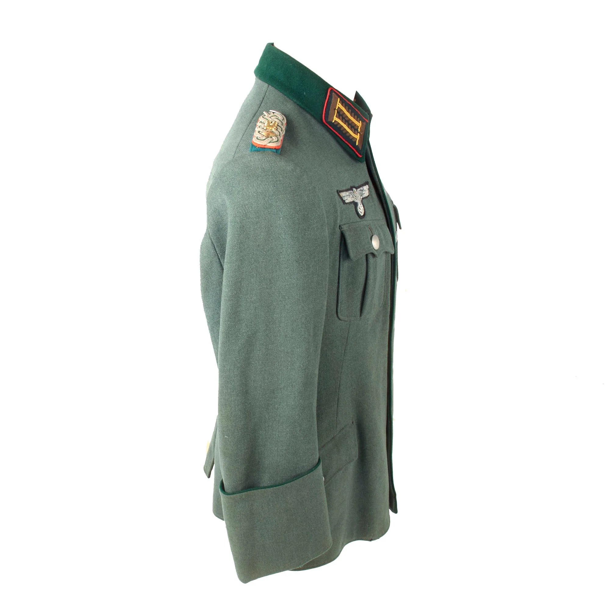 Original German WWII Administrative Oberstleutnant Lieutenant Colonel Military District Officer's Reichswehr-Style Service Tunic with Bullion Breast Eagle — image 10