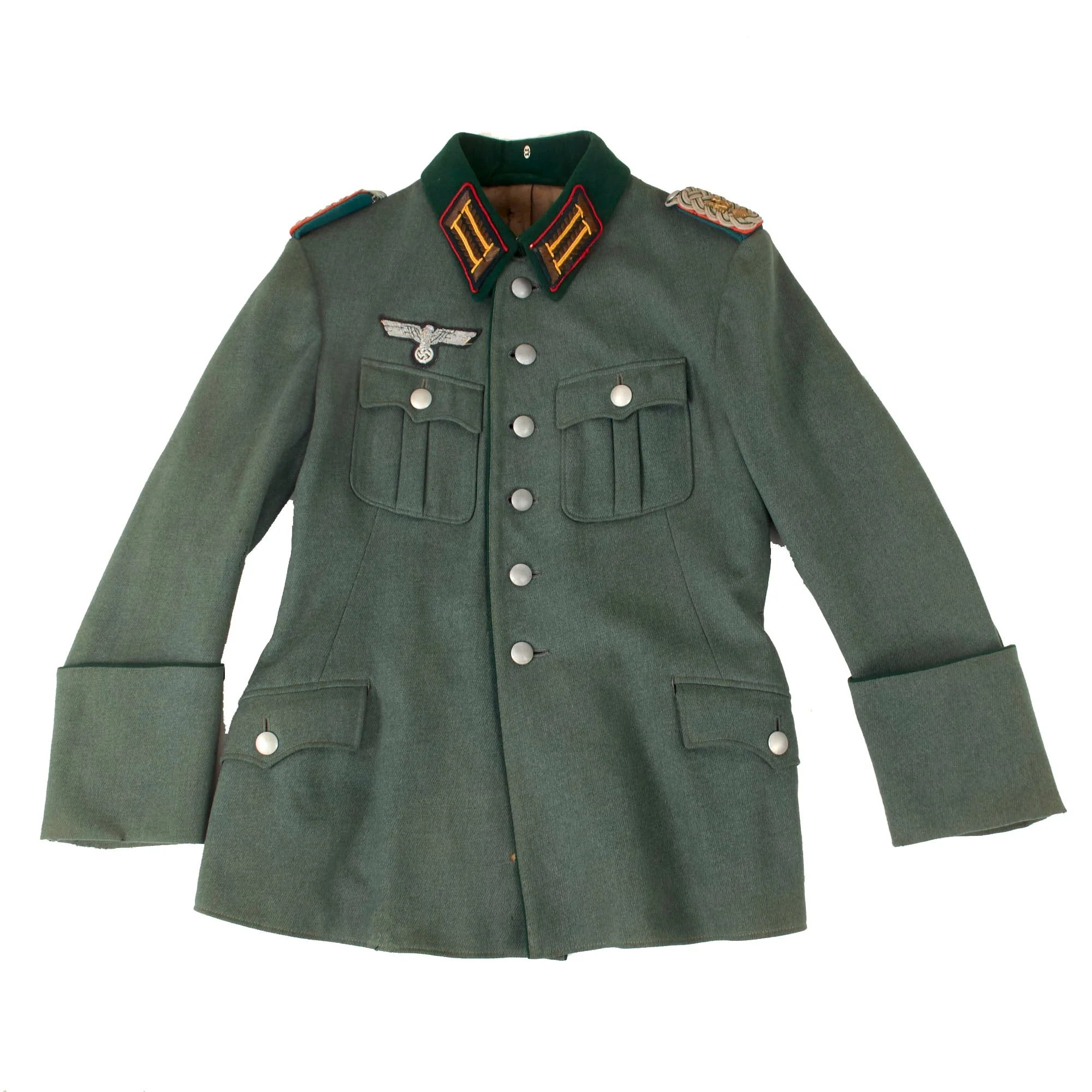 Original German WWII Administrative Oberstleutnant Lieutenant Colonel Military District Officer's Reichswehr-Style Service Tunic with Bullion Breast Eagle — image 15