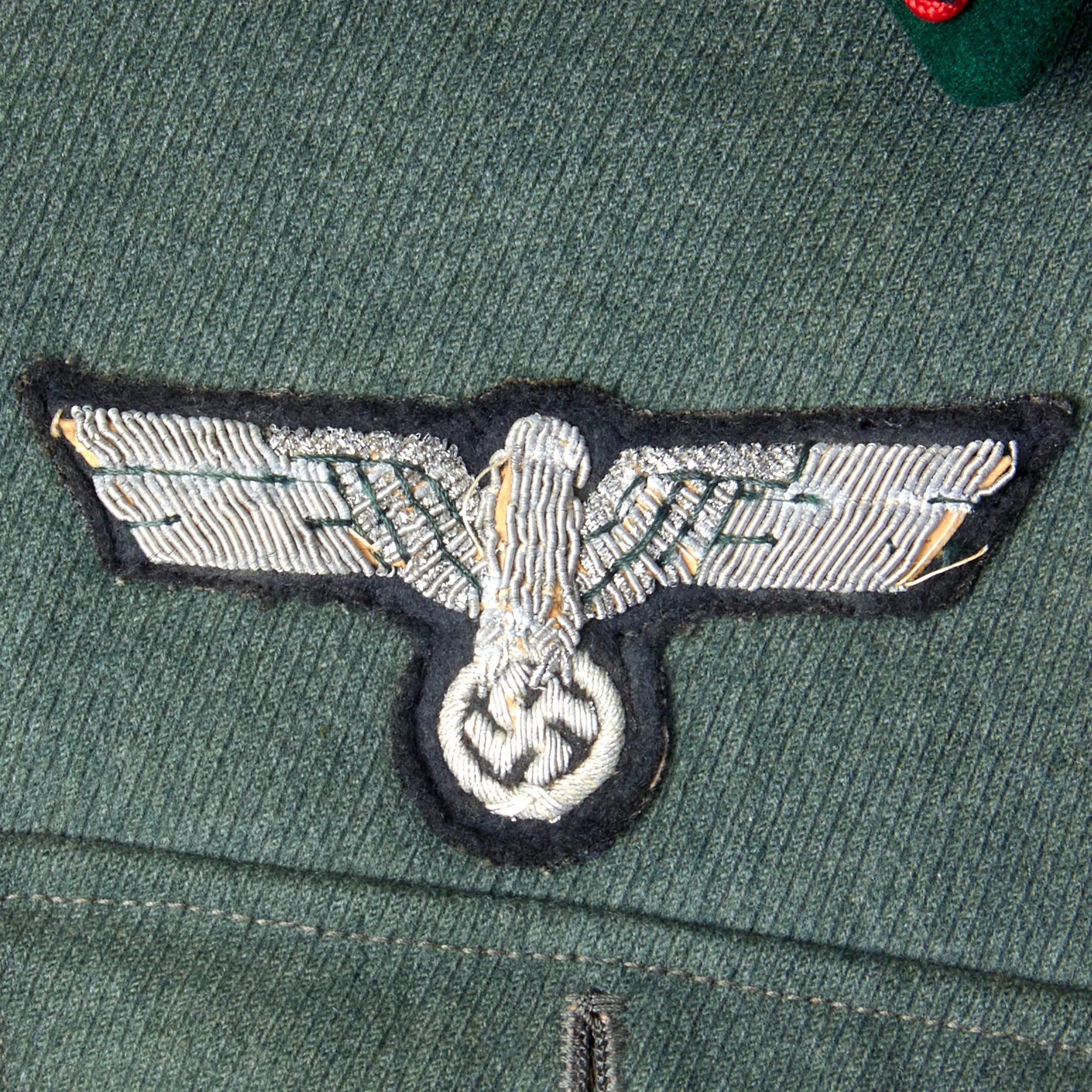 Original German WWII Administrative Oberstleutnant Lieutenant Colonel Military District Officer's Reichswehr-Style Service Tunic with Bullion Breast Eagle — image 4