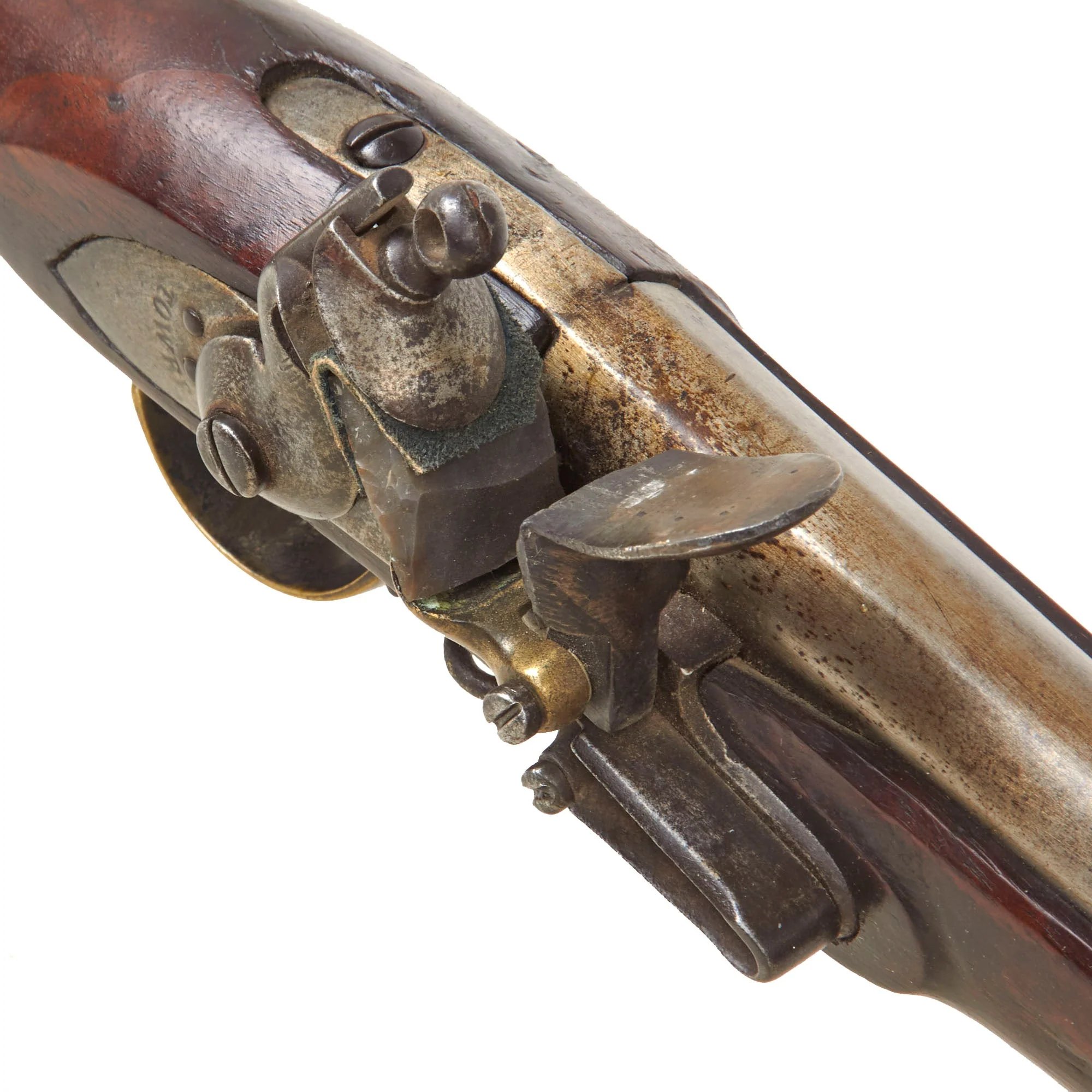 Original Prussian Potsdam M1809 Flintlock Musket Sent to Africa with British Markings and Modified Stock — image 8