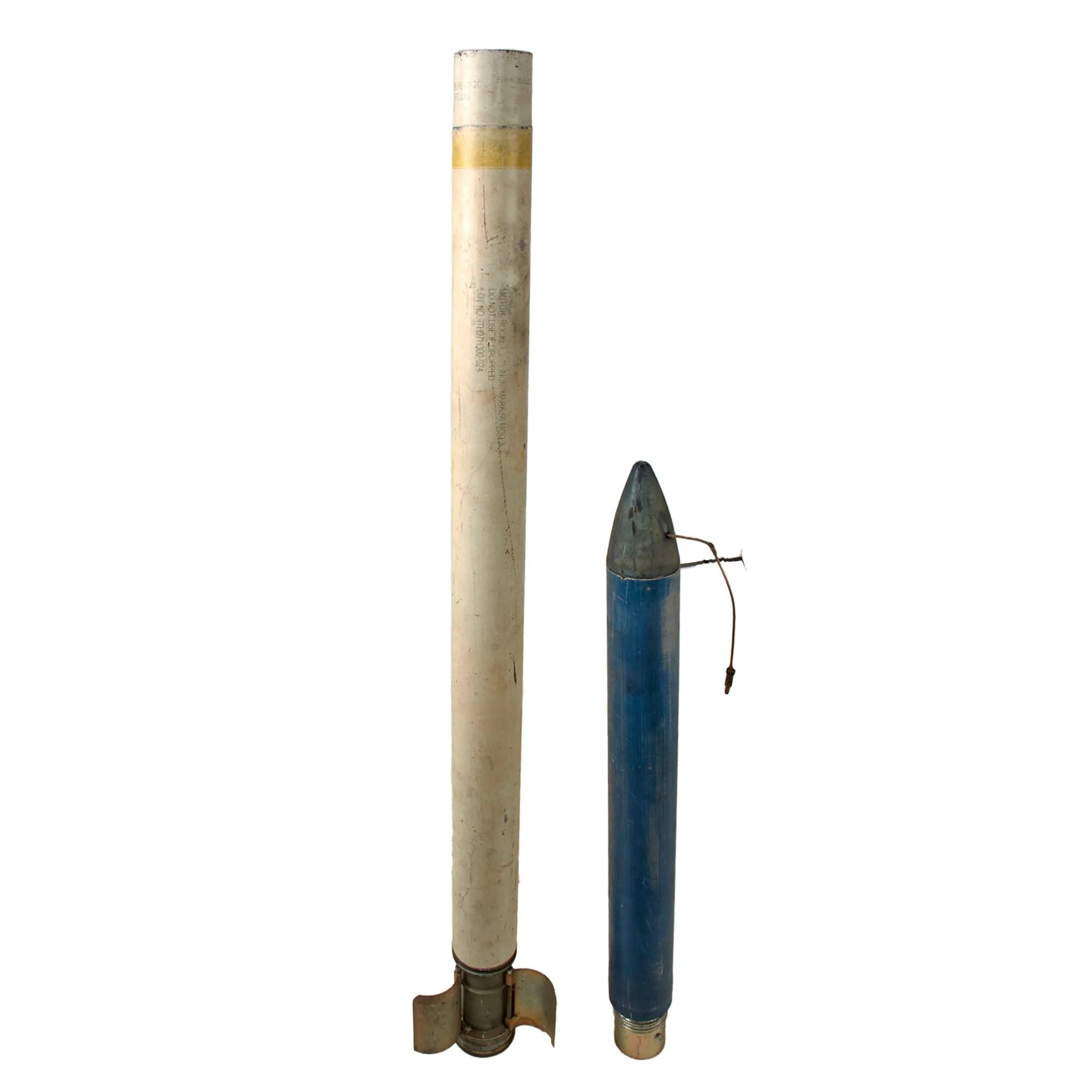 Original U.S. Vietnam War 2.75' Hydra-70 Aerial Long Practice Rocket with Mk66 Motor - Inert — image 3