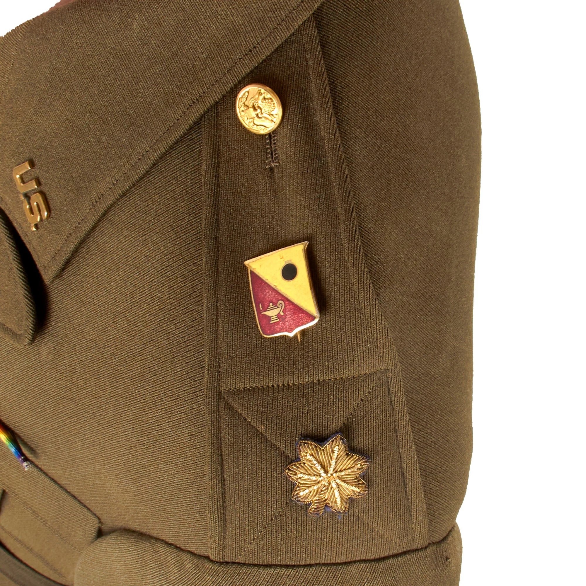 Original U.S. WWII EOD Benicia Arsenal Ordnance Officer's Uniform Jacket with Rare SSI - Major Walter Best — image 12