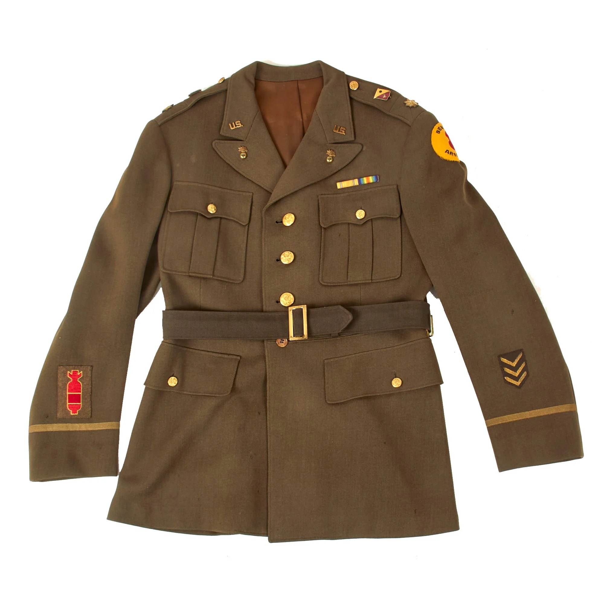 Original U.S. WWII EOD Benicia Arsenal Ordnance Officer's Uniform Jacket with Rare SSI - Major Walter Best — image 13