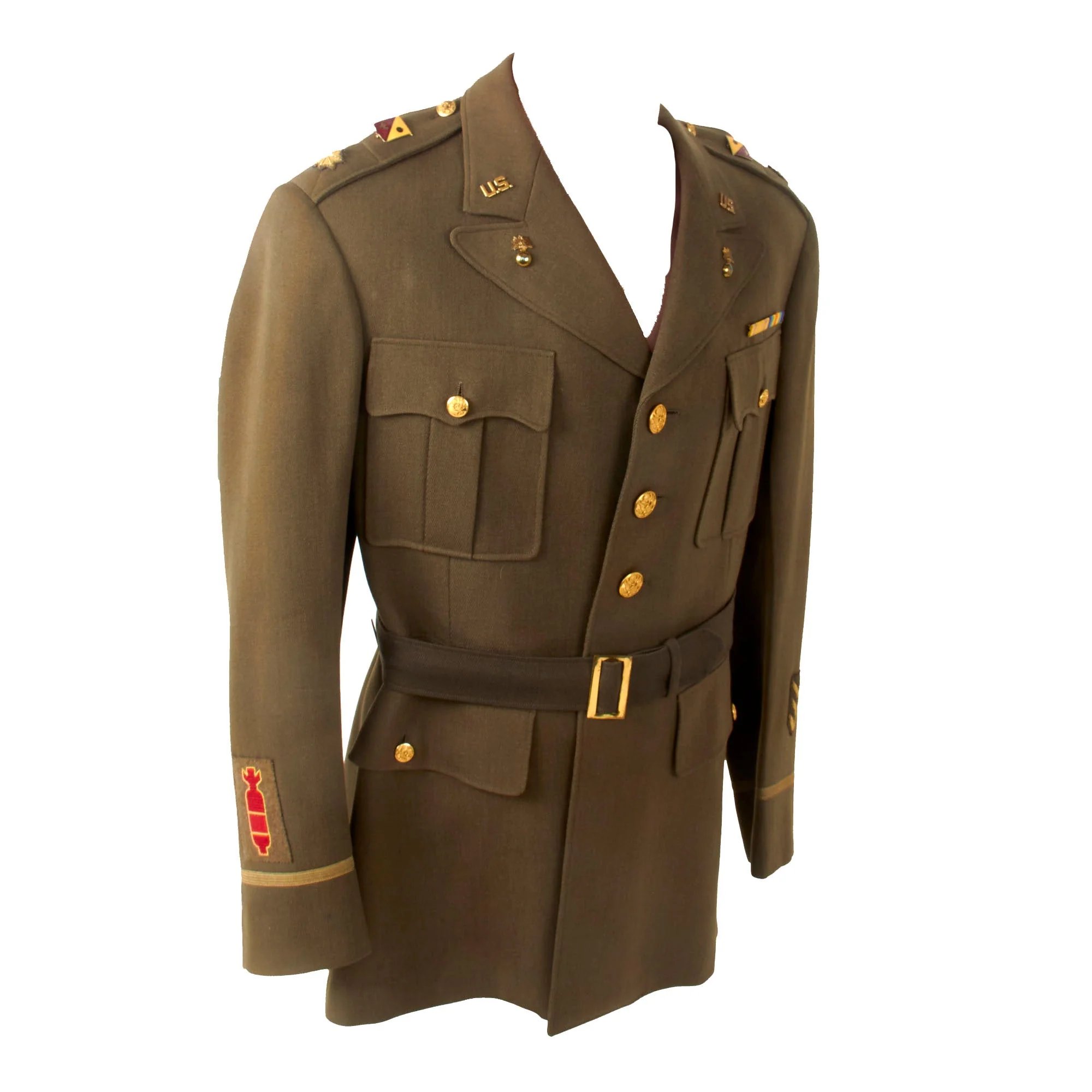 Original U.S. WWII EOD Benicia Arsenal Ordnance Officer's Uniform Jacket with Rare SSI - Major Walter Best — image 2