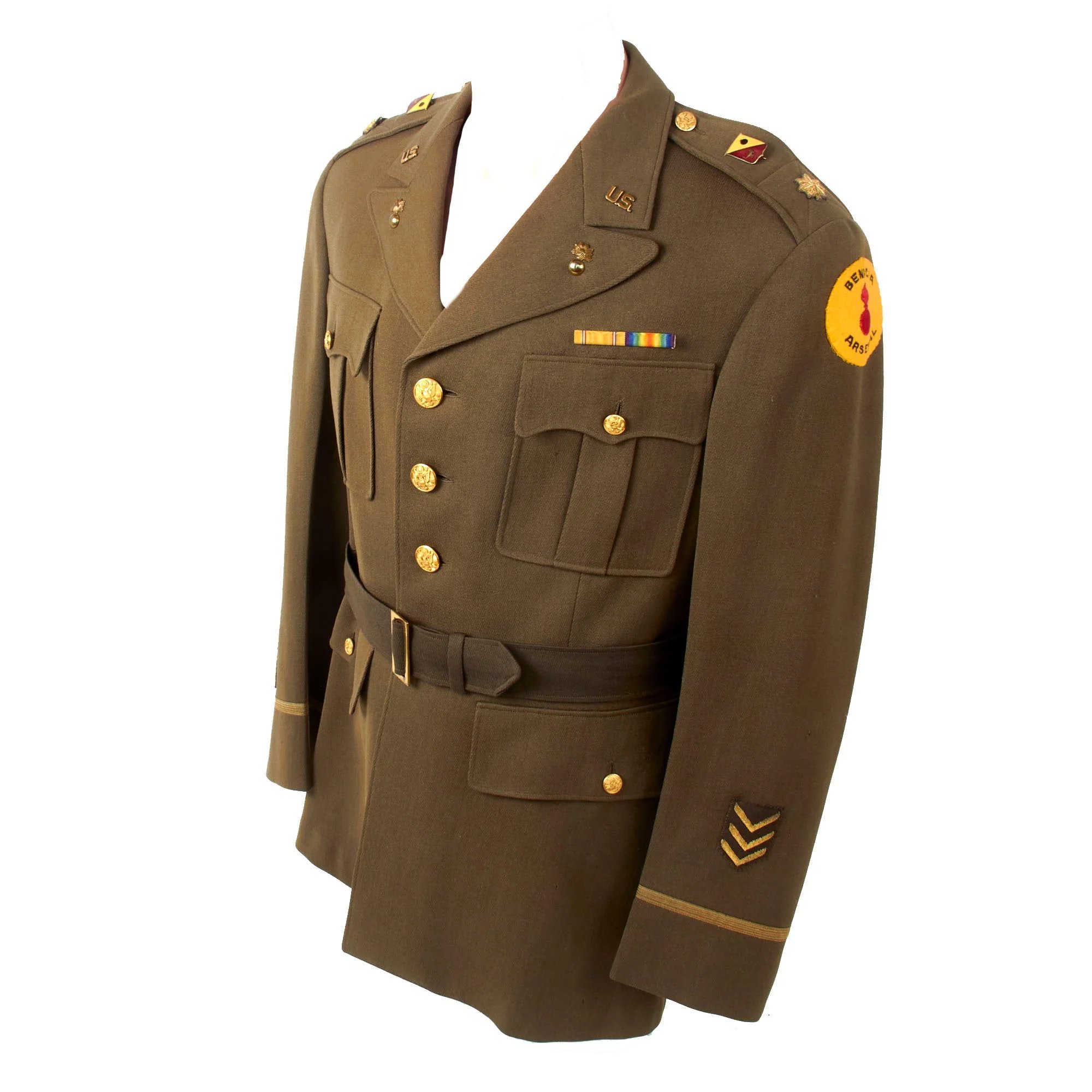 Original U.S. WWII EOD Benicia Arsenal Ordnance Officer's Uniform Jacket with Rare SSI - Major Walter Best — image 3