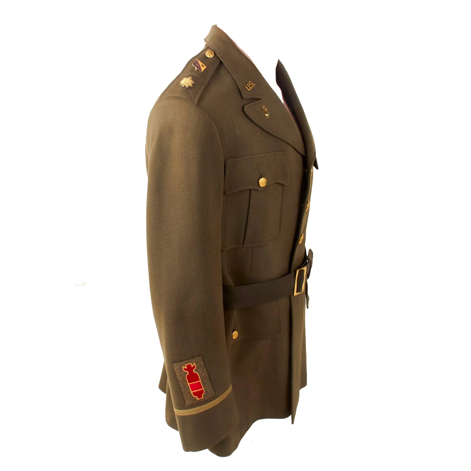 Original U.S. WWII EOD Benicia Arsenal Ordnance Officer's Uniform Jacket with Rare SSI - Major Walter Best — image 4