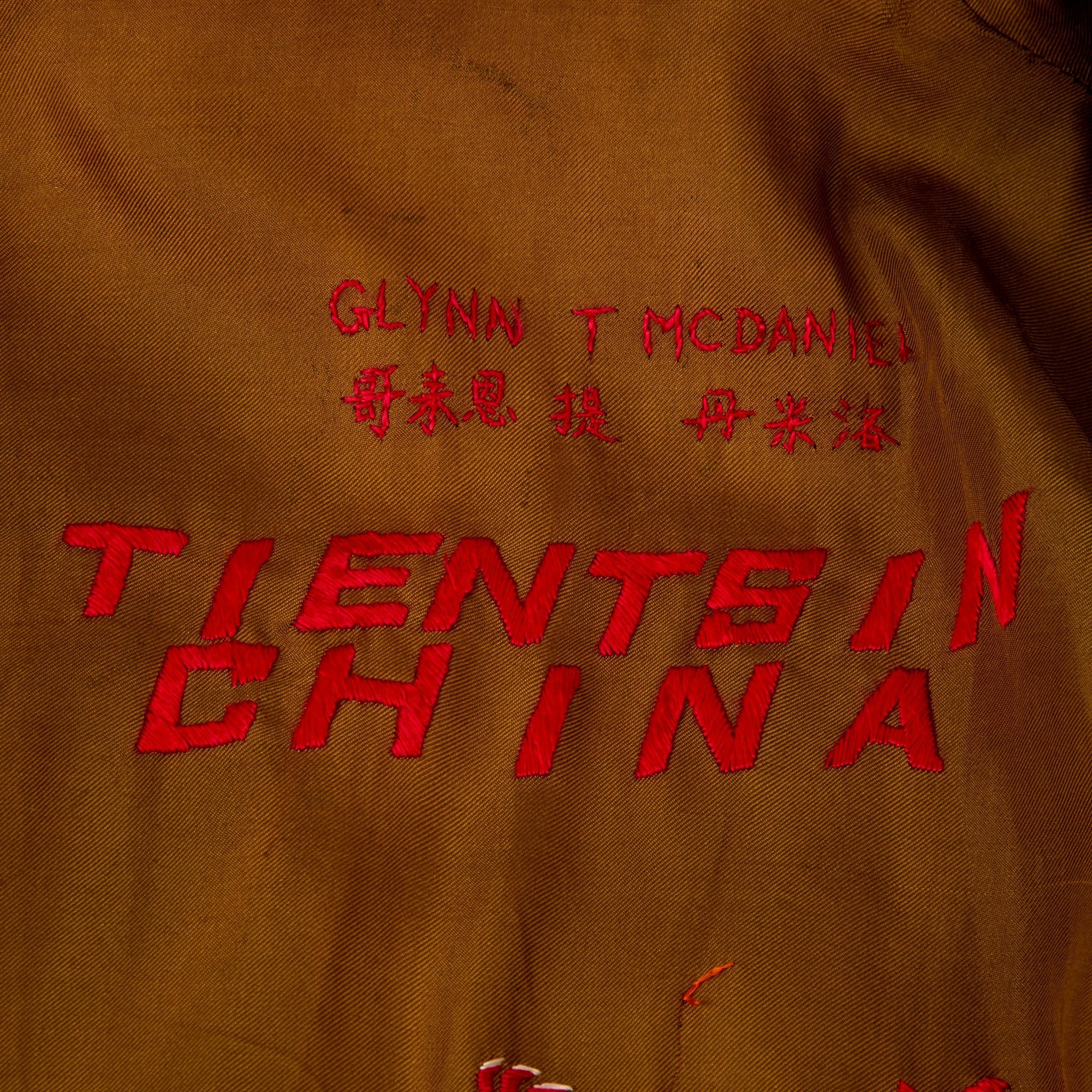 Original U.S. Post-WWII 'China Marine' USMC Jacket with Embroidered Chinese Tientsin Interior with Dragon - Dated 1946 — image 4