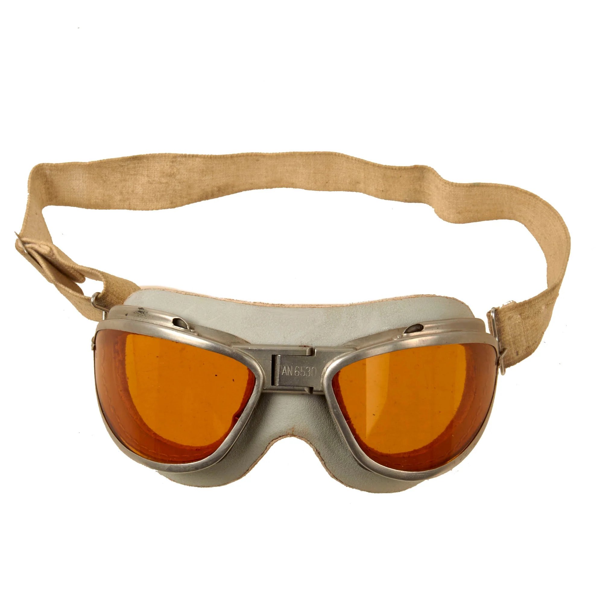 Original U.S. WWII USAAF AN-6530 Goggles and Named AN6542 Summerweight Helmet with Avionics to Distinguished Flying Cross Recipient - Lt. Joseph F. Brown, USNR — image 12
