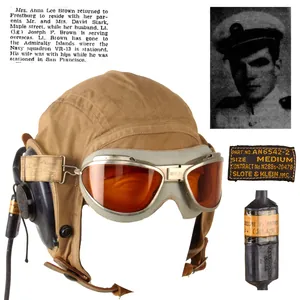 Original U.S. WWII USAAF AN-6530 Goggles and Named AN6542 Summerweight …